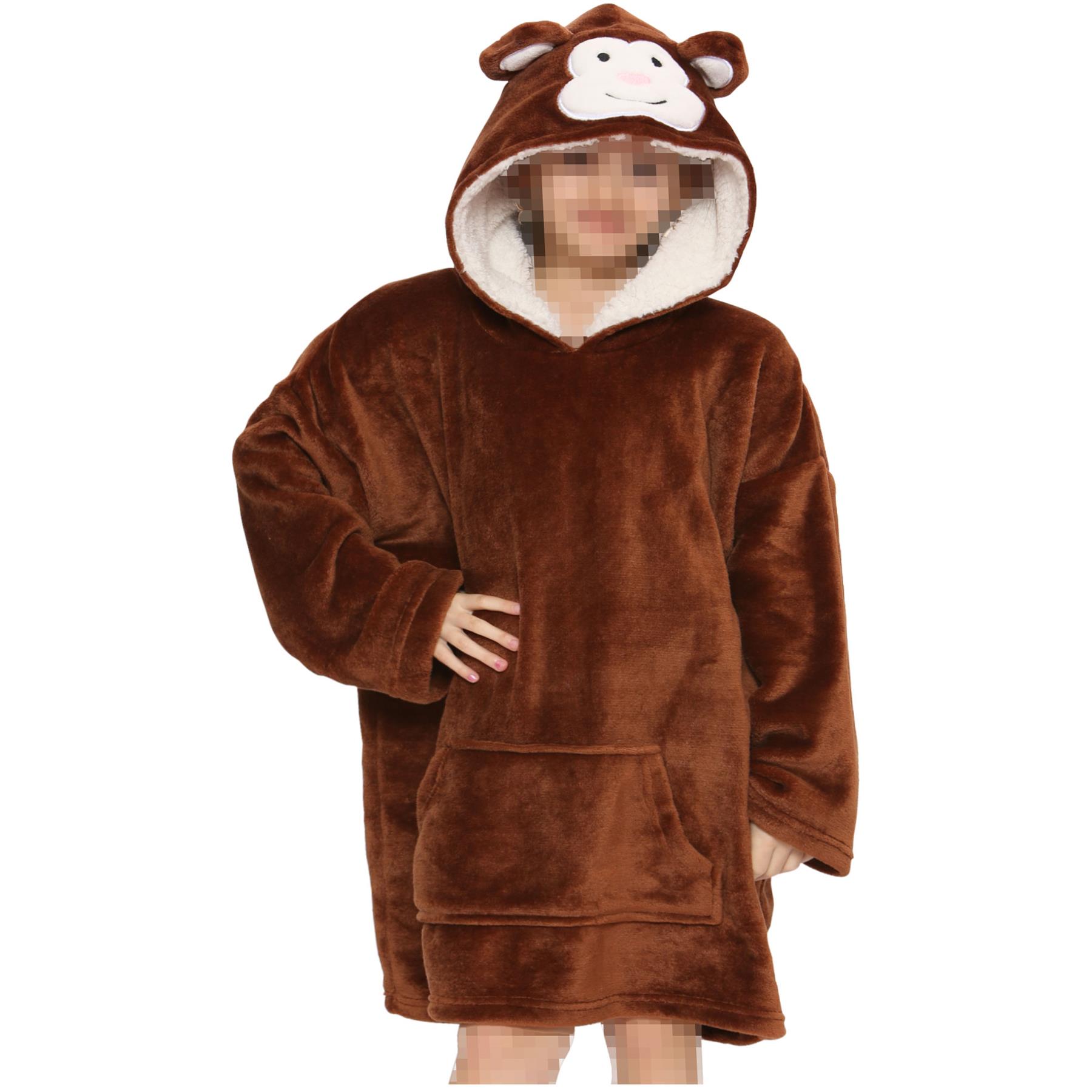 Unisex Hombres Damas Sudadera con Capucha de Gran Tamaño Animal Acurrucarse Manta Súper Suave Cálida Vellón - Imagen 61 de 104
