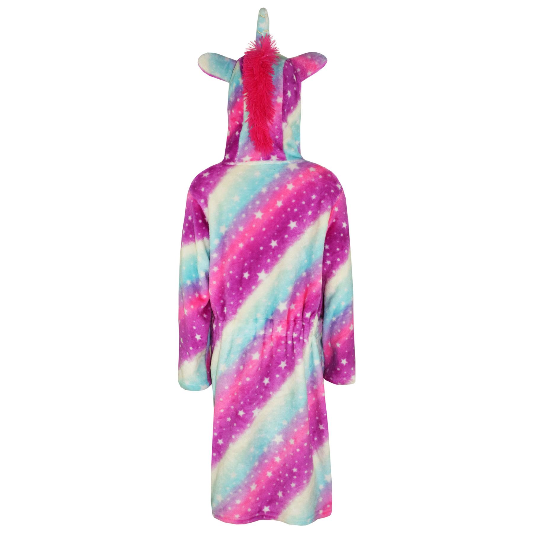A2Z 4 Kids Super Soft 3D Animal Detail Dressing Gown Nightwear Hooded Robe 2-1 - Picture 85 of 154