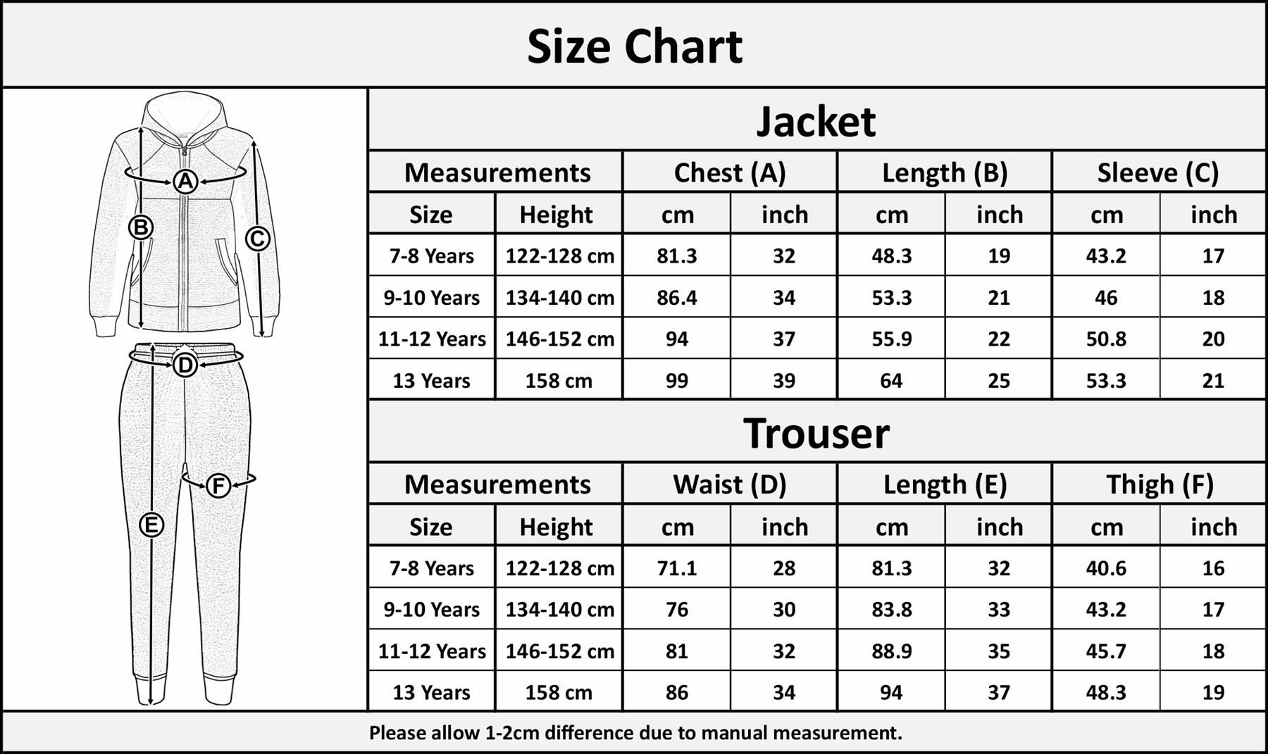 Kids Girls Boys GDR Tracksuit Contrast Panel Royal Hooded Top & Bottom Jogg Suit - Picture 6 of 6