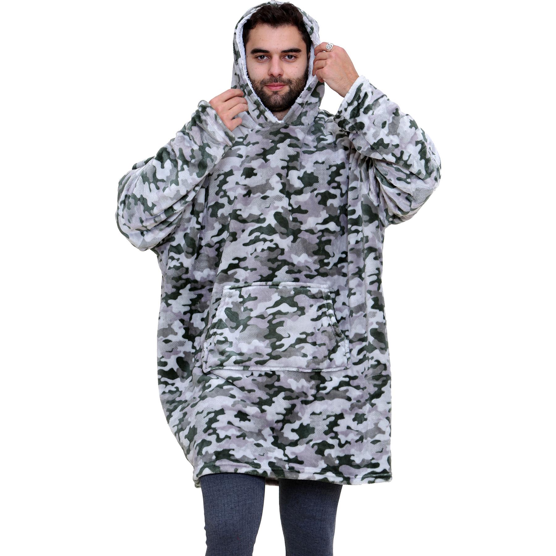 Unisex Hombres Damas Sudadera con Capucha de Gran Tamaño Animal Acurrucarse Manta Súper Suave Cálida Vellón - Imagen 20 de 104