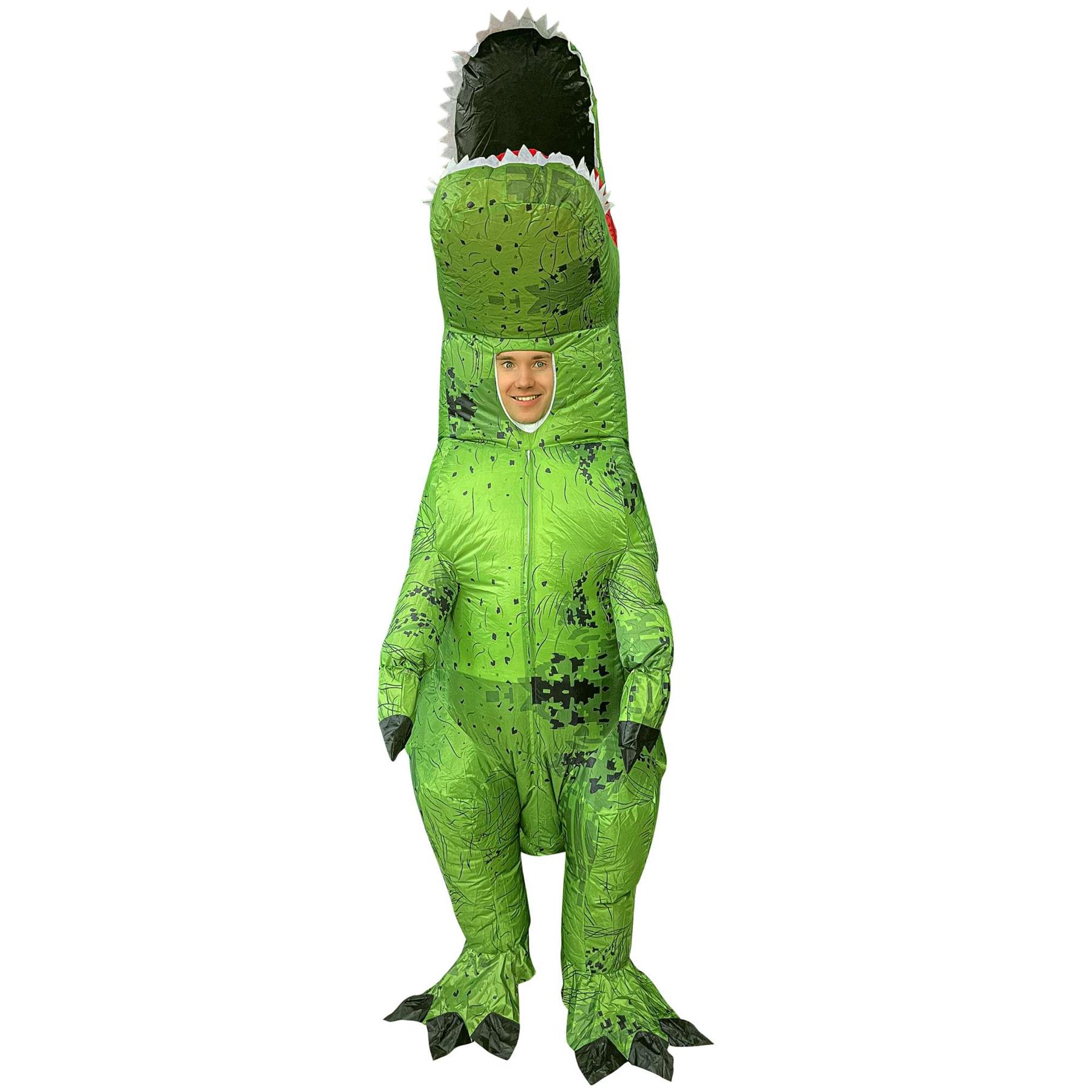 A2Z Erwachsene Aufblasbares Dinosaurier Kostüm mit Ventilator & Batteriebox für Halloween - Bild 2 von 8