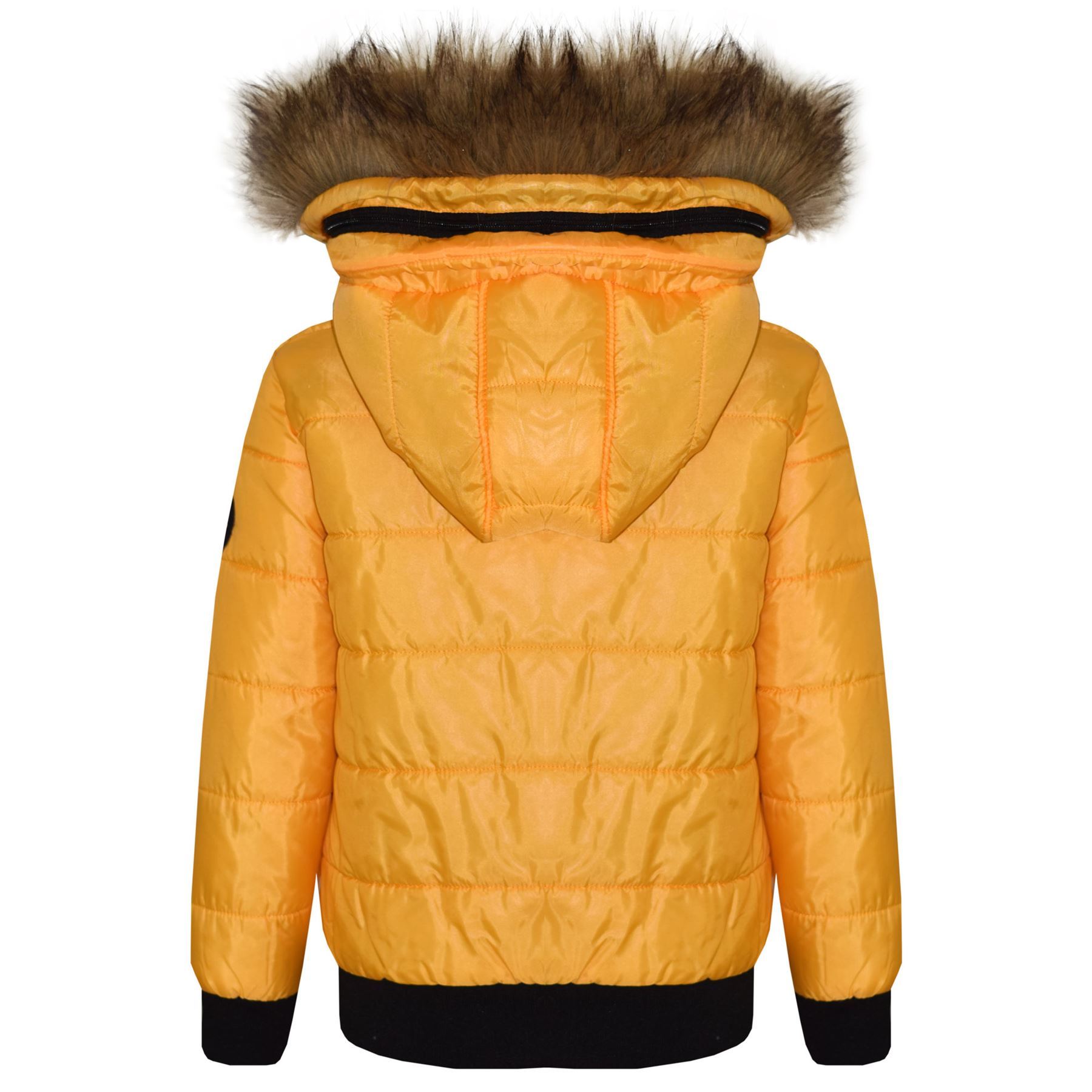maya faux fur hood bubble coat
