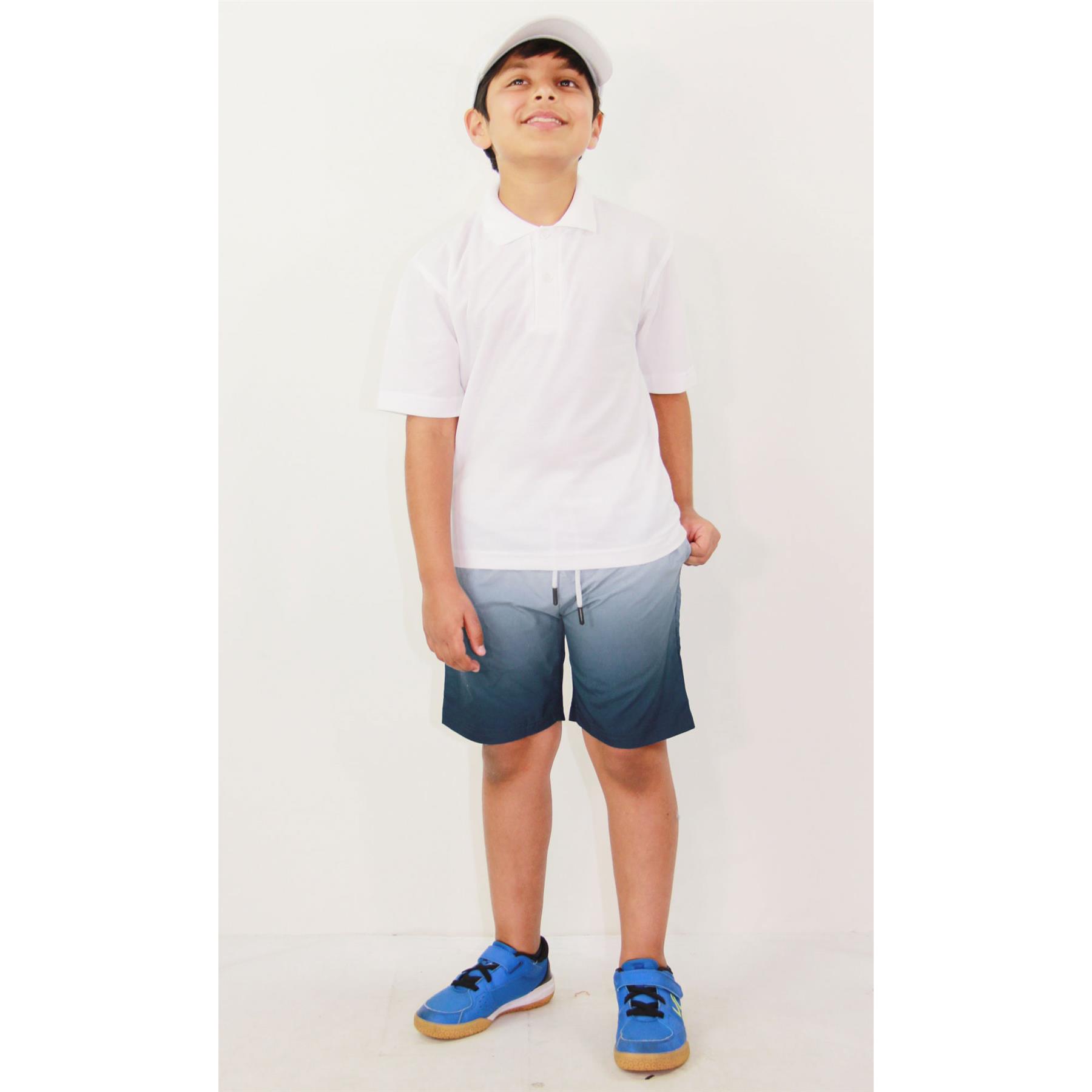 Kids Boys Girls Shorts Two Tone Navy Summer Chino Short Knee Length Half Pants