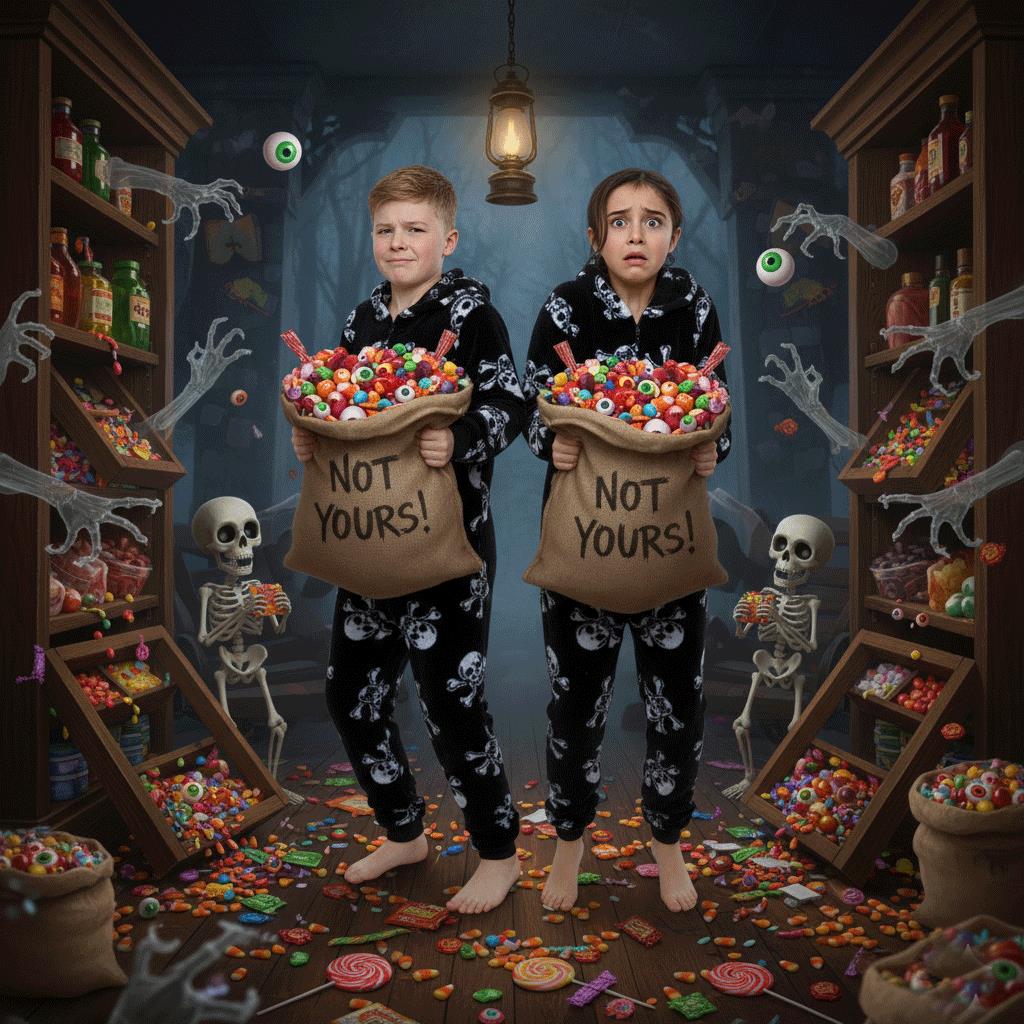 Fun Print Childrens A2Z Onesie One Piece Halloween Pyjama Set for Boys and Girls - Picture 15 of 18
