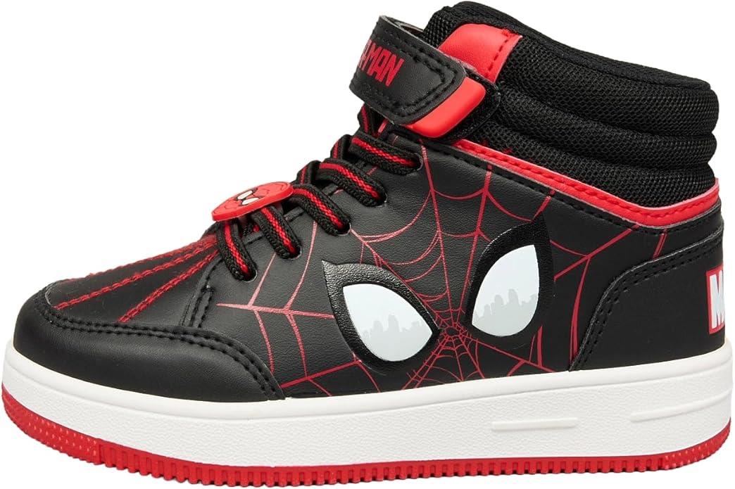 Kinder Marvel Spiderman offiziell lizenzierte Jungen Turnschuhe schwarz High Top Turnschuhe - Bild 3 von 5