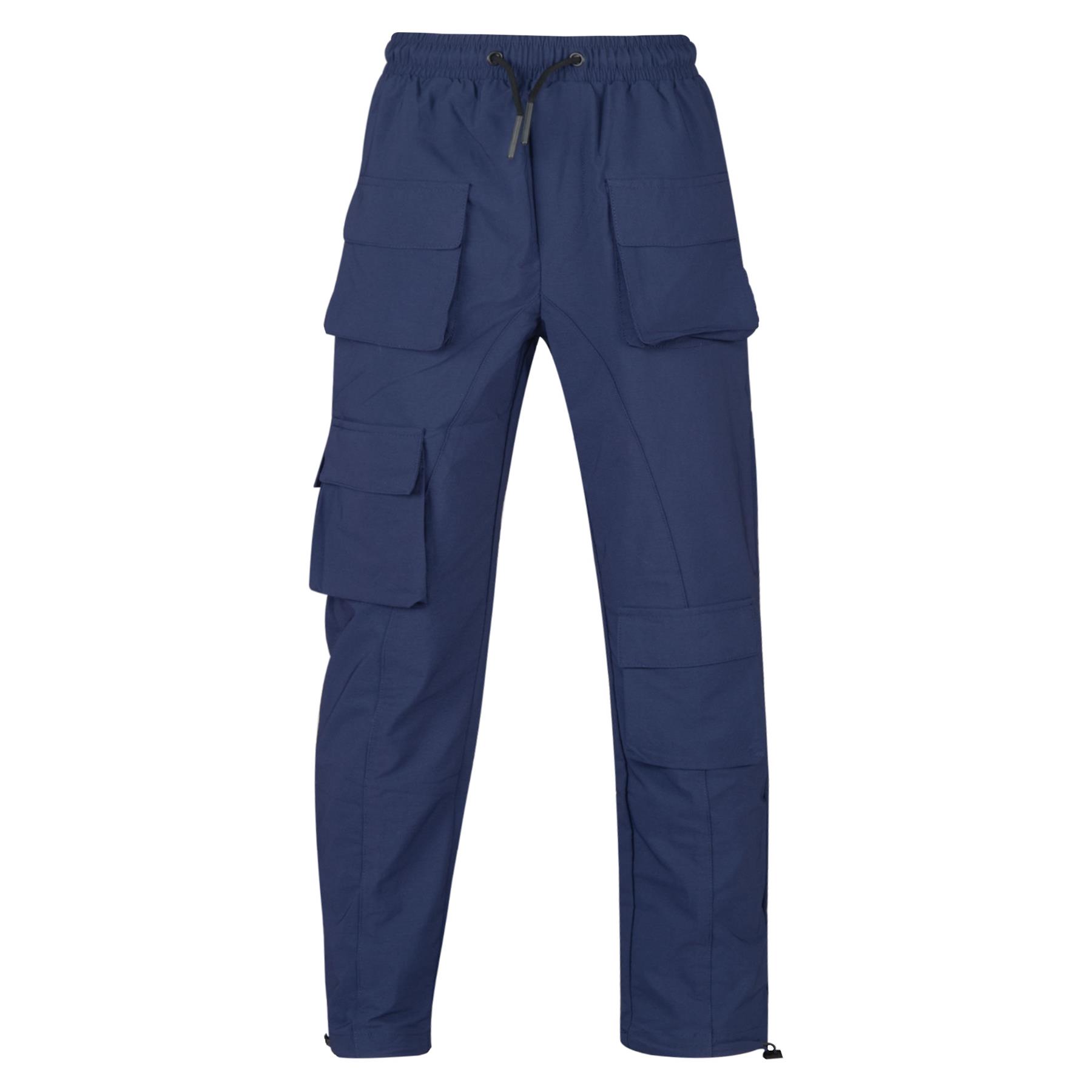 A2Z 4 Kids Boys Active Cargo Trousers Adjustable Drawstring Casual Trouser Pant - Picture 8 of 11