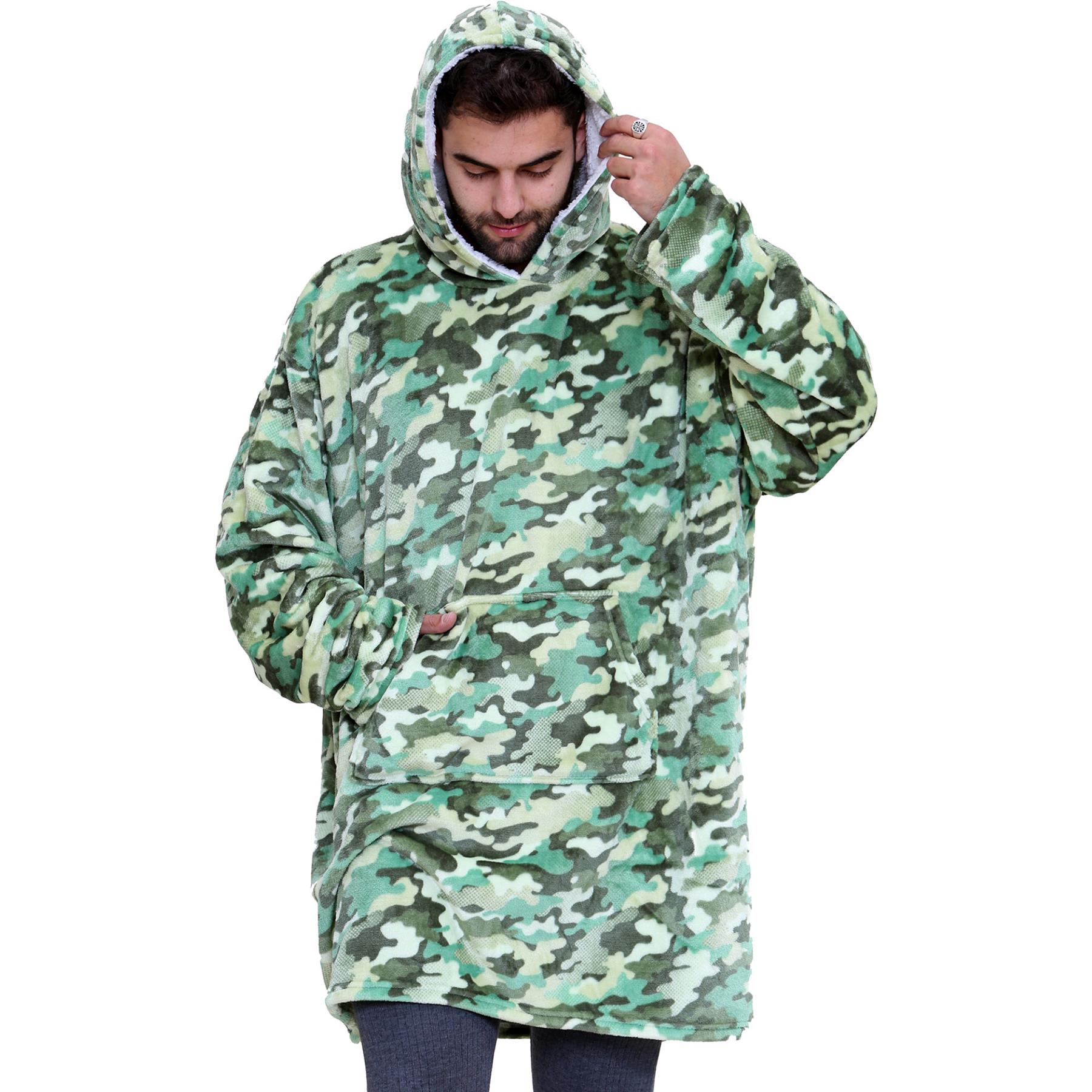Unisex Hombres Damas Sudadera con Capucha de Gran Tamaño Animal Acurrucarse Manta Súper Suave Cálida Vellón - Imagen 24 de 104