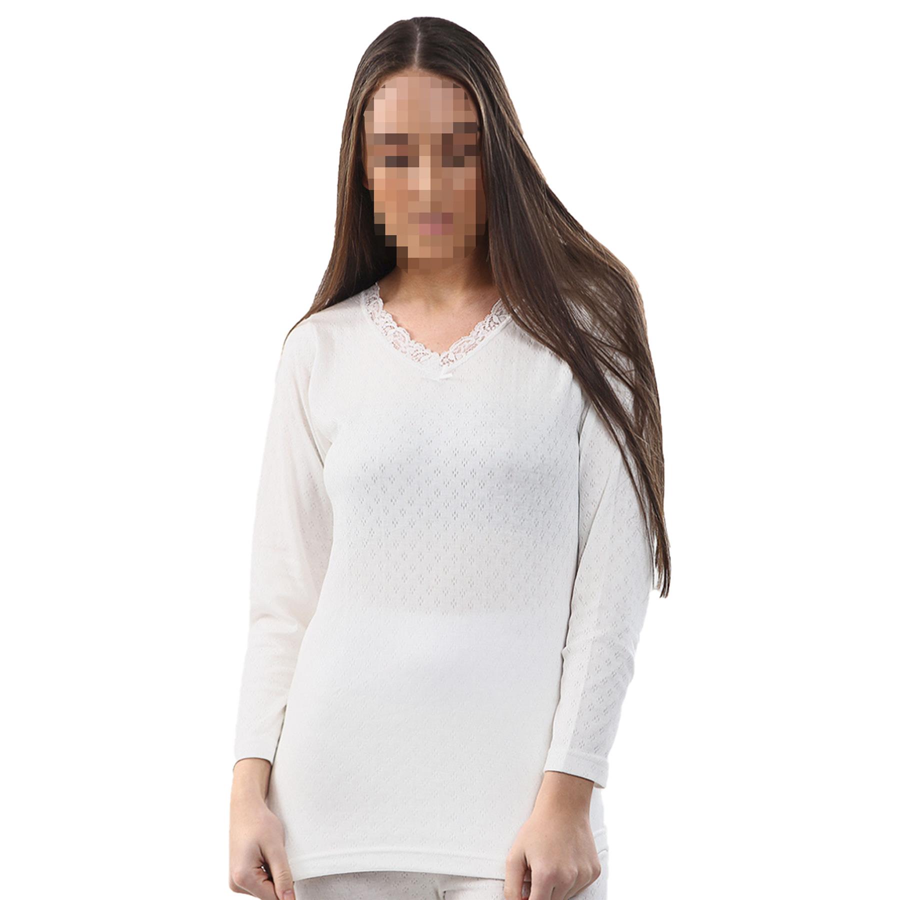 Ladies Thermal Vests Womens Tog Pointelle Extra Warm Long Sleeve Thermal T Shirt - Picture 11 of 14