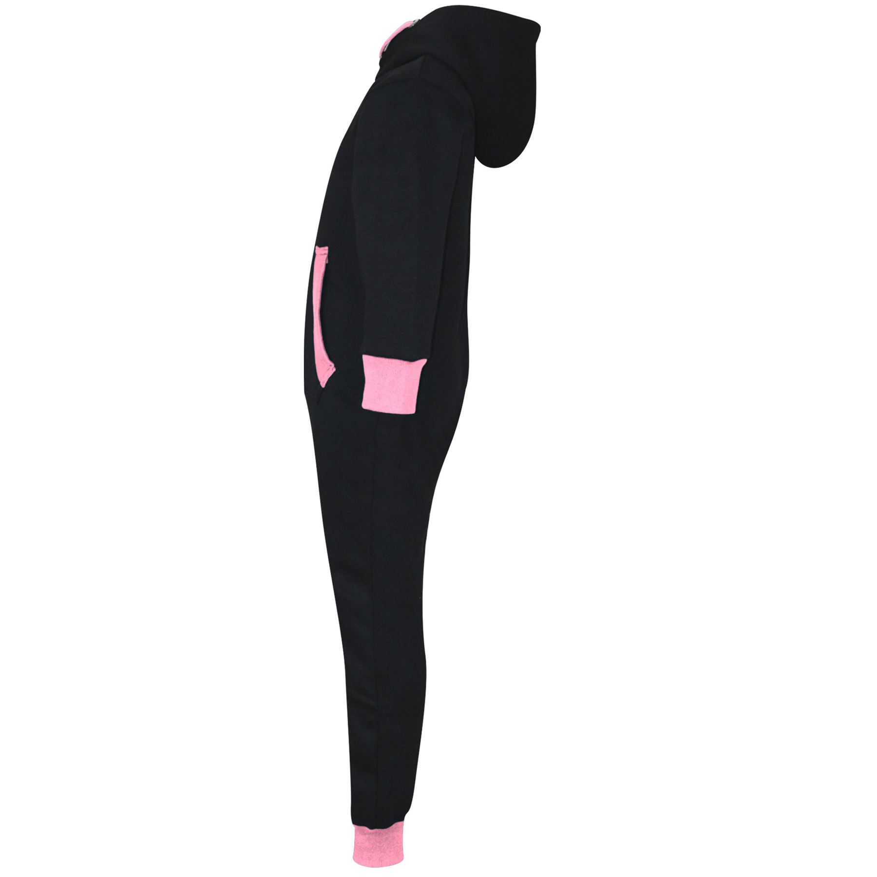 Kids Girls Boys A2Z Onesie One Piece Contrast Fleece Hoodie All In One Jumpsuit - Picture 6 of 66