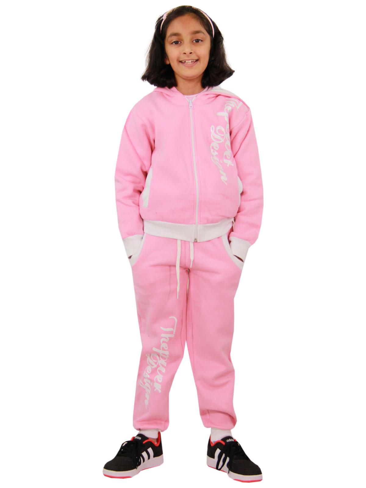 Kids Tracksuit Boys Girls Designer The Power Design Top Bottom Jogging