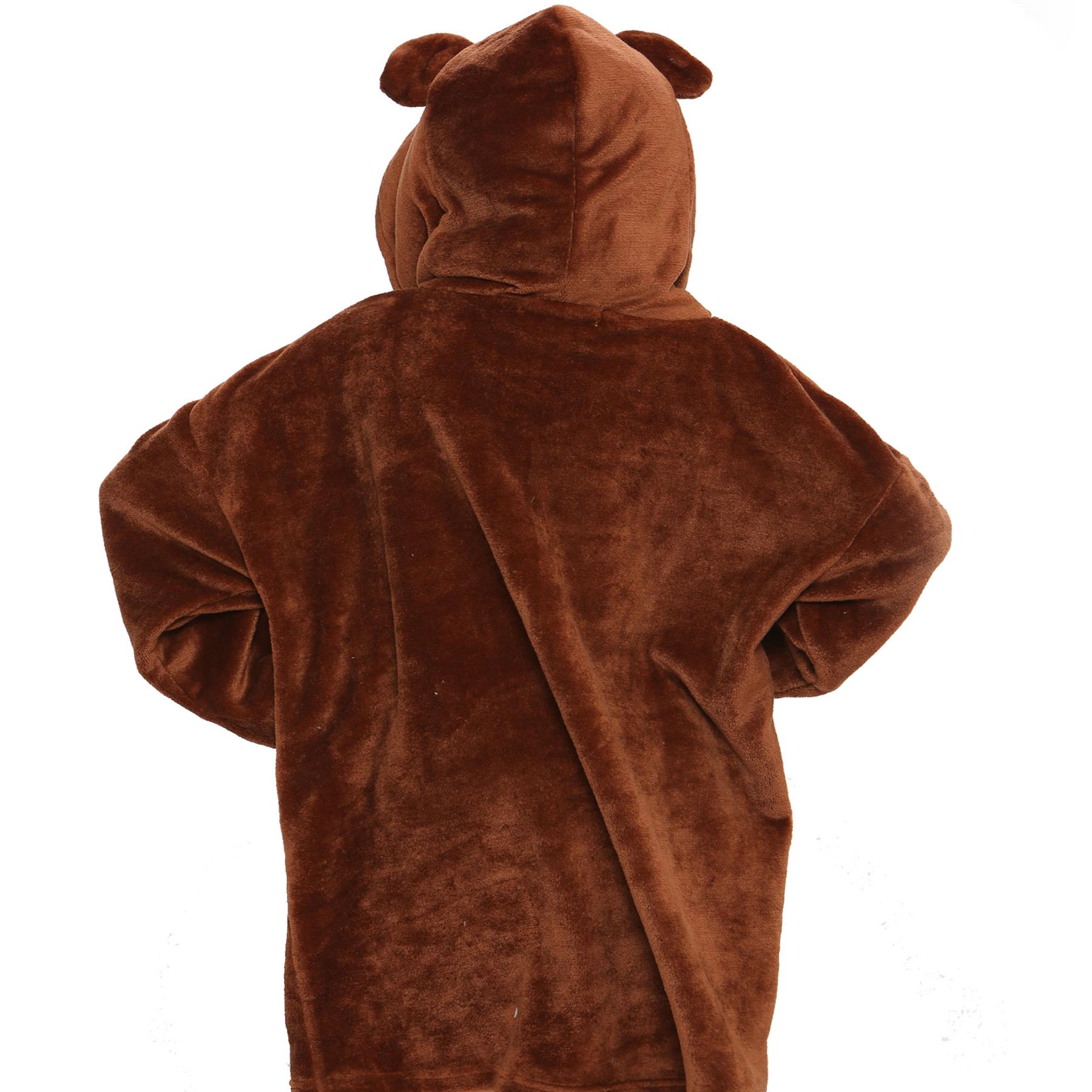 Unisex Hombres Damas Sudadera con Capucha de Gran Tamaño Animal Acurrucarse Manta Súper Suave Cálida Vellón - Imagen 63 de 104