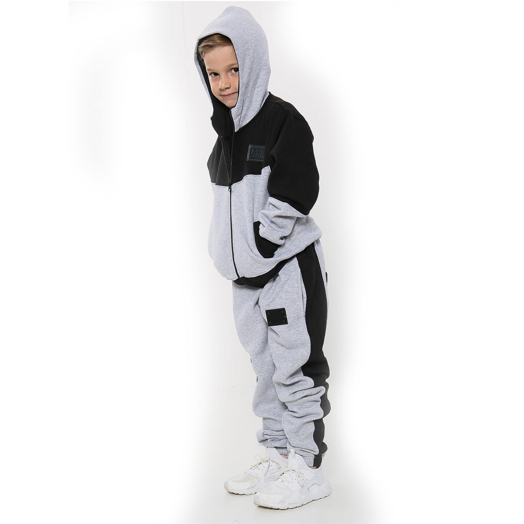 Boys Girls Tracksuit Fleece Hoodie Top Joggers Bottom Suit Set Age 2-13 years - Picture 55 of 56