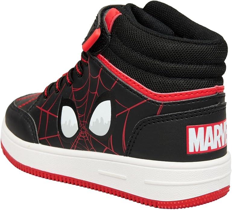 Kinder Marvel Spiderman offiziell lizenzierte Jungen Turnschuhe schwarz High Top Turnschuhe - Bild 5 von 5