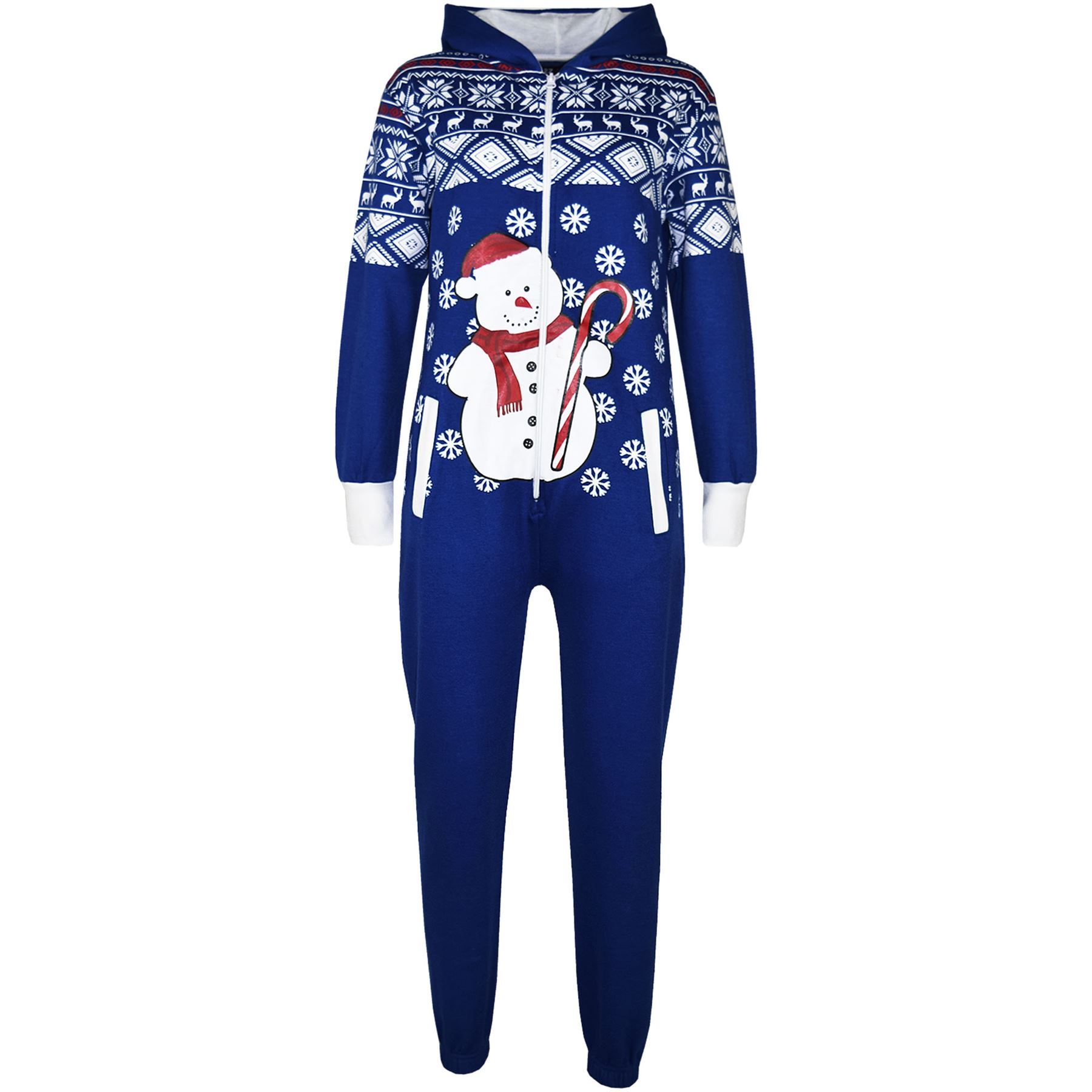 Kids Girls Boys Novelty Christmas Santa Reindeer A2Z Onesie One Piece Jumpsuit - Picture 53 of 58