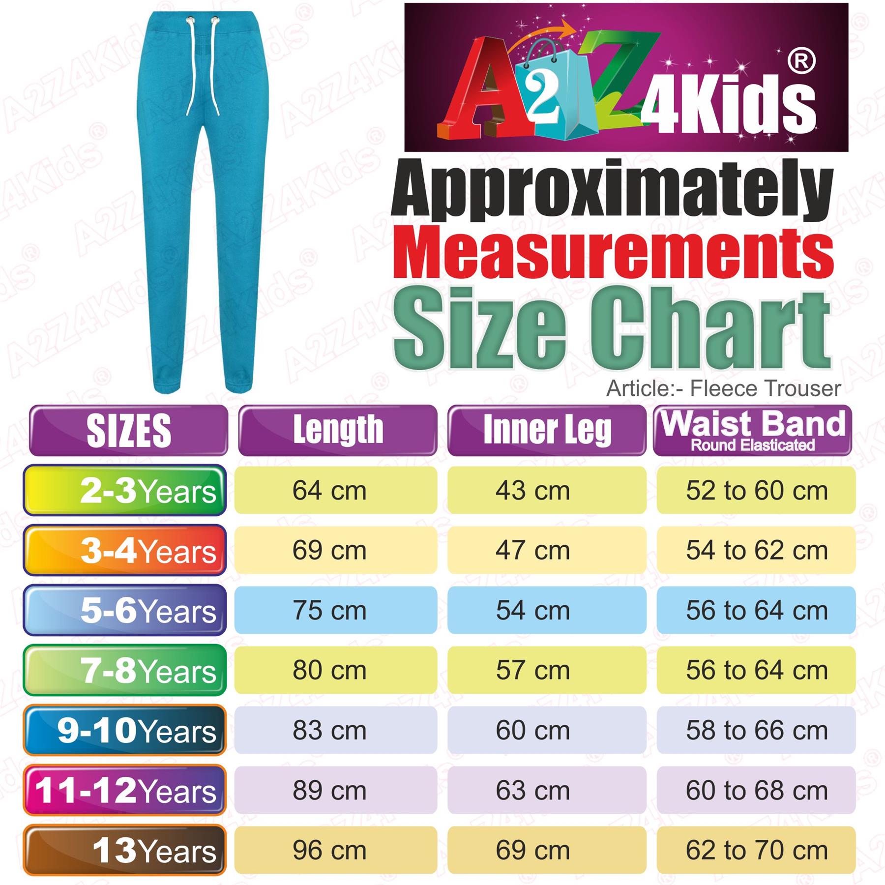 Kids Boys Girls Joggers Jogging Pants Trackie Bottom Fleece Casual Trouser 5-1 - Picture 79 of 81