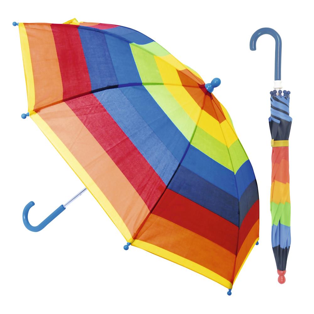 A2Z 4 Kids Girl Pink Stripes Auto Lightweight Parasol Umbrella Waterproof Brolly - Picture 7 of 9
