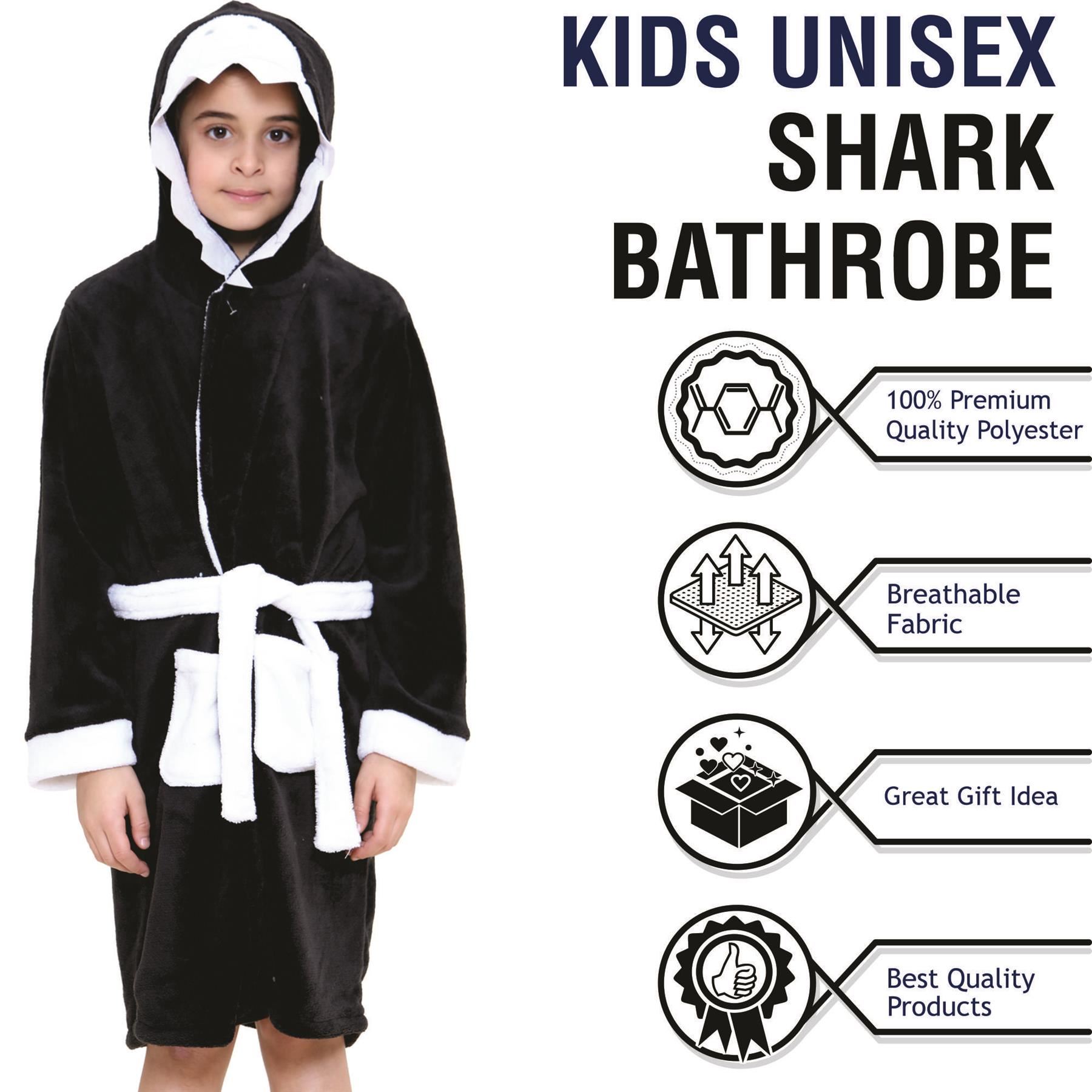 A2Z 4 Kids Super Soft 3D Animal Detail Dressing Gown Nightwear Hooded Robe 2-1 - Picture 126 of 154