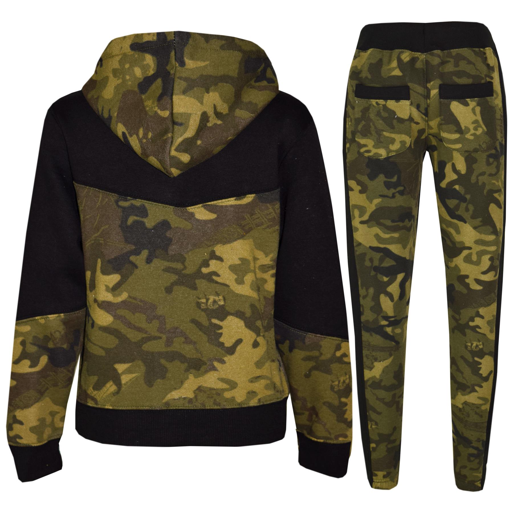 Boys Girls Tracksuit Fleece Hoodie Top Joggers Bottom Suit Set Age 2-13 years - Picture 36 of 56
