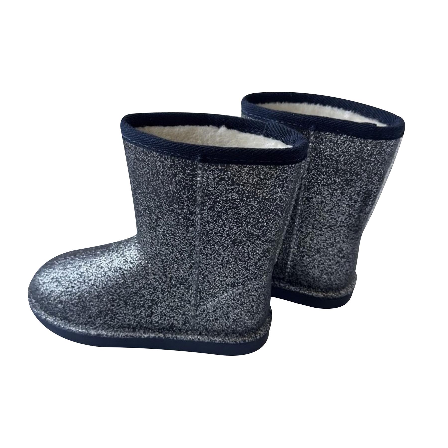 A2Z 4 KIDS Girls and Ladies Warm Winter Boots Glitter Waterproof Non-Slip Navy