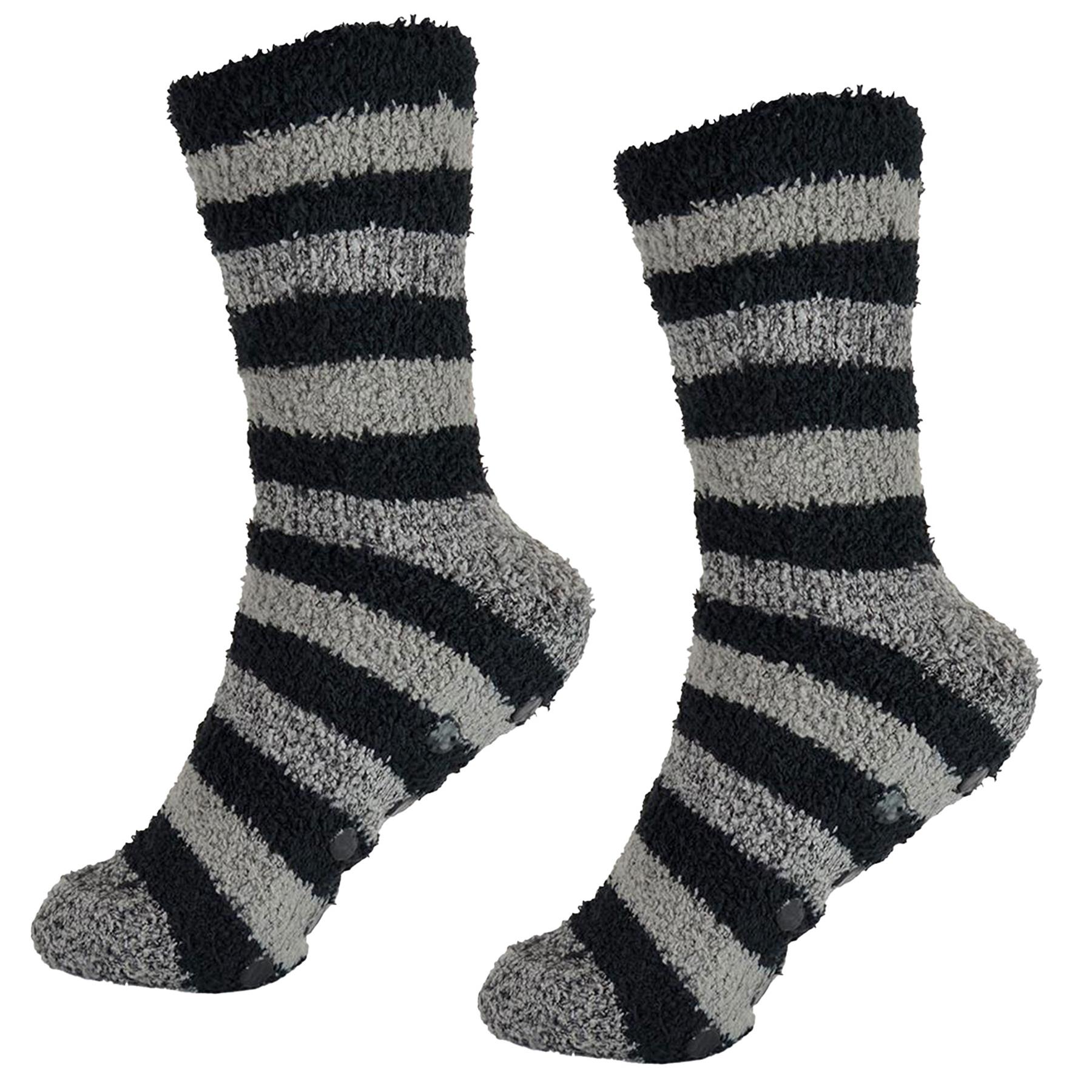 A2Z Mens 2 Pack Slipper Sock With Gripper Durable Thick Socks UK Shoe Size 7-11 - Picture 4 of 9