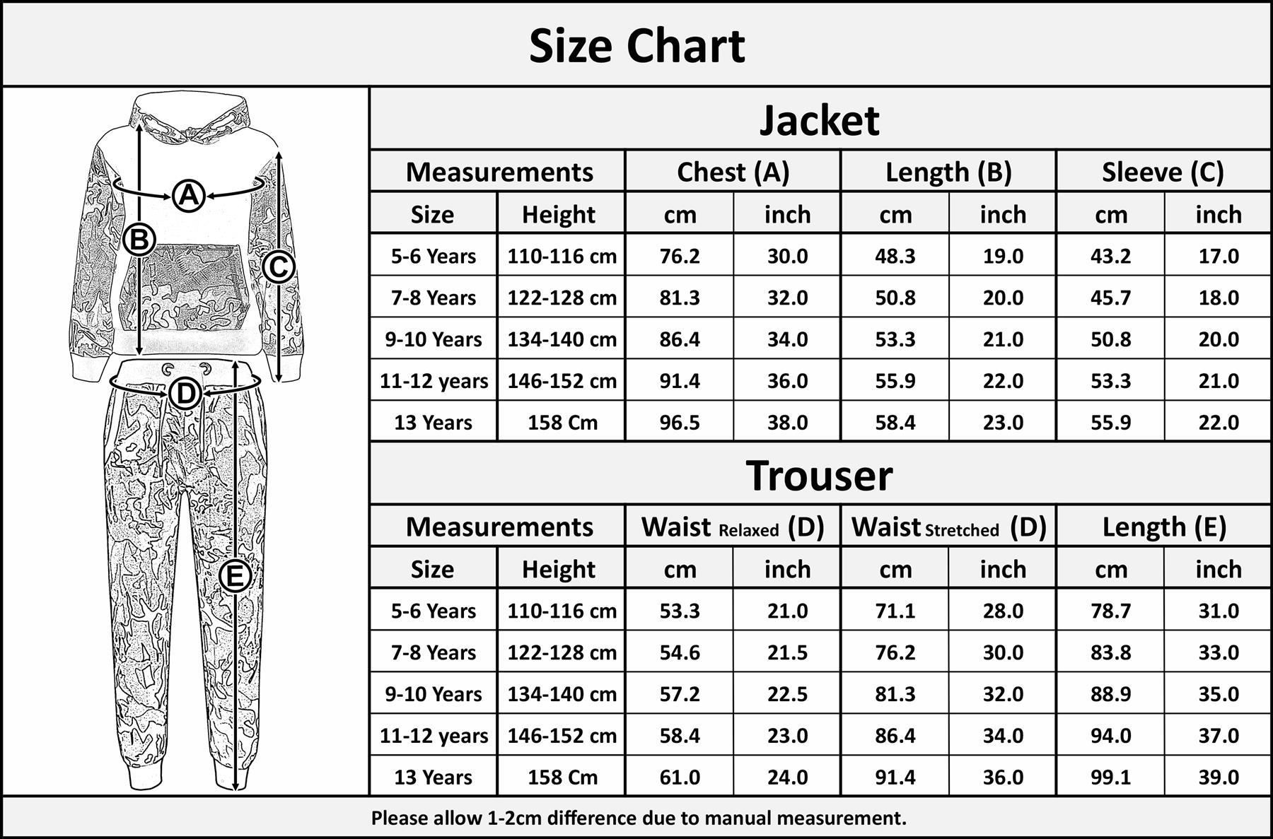 A2Z 4 Kids Boys Girls Tracksuit Camouflag Contrast Grey Hoodie Jogger Outfit Set
