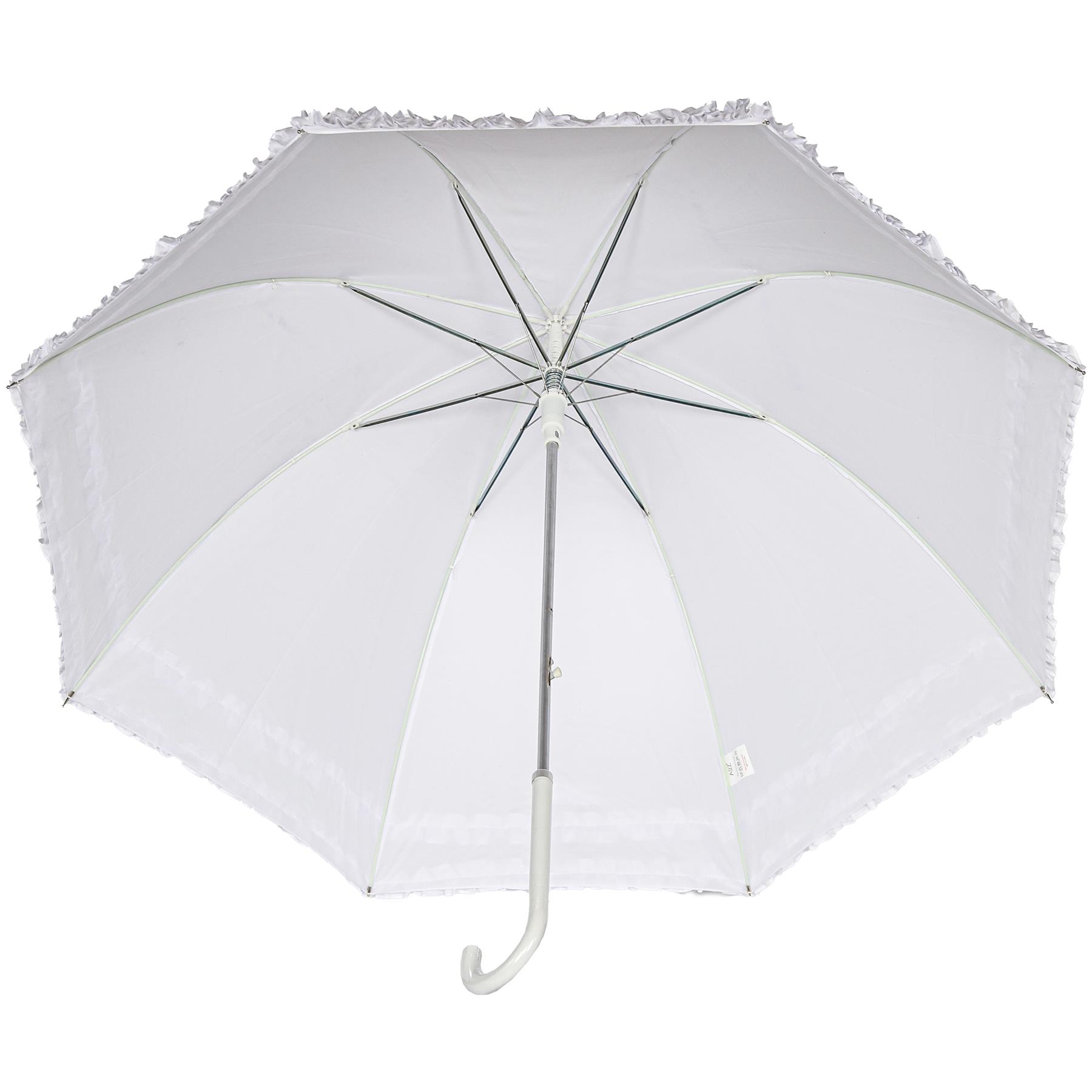 A2Z Damen Braut Regenschirm Hochzeit Brolly Doppel Rüschen Spitze Walking Kuppel Baldachin - Bild 8 von 24