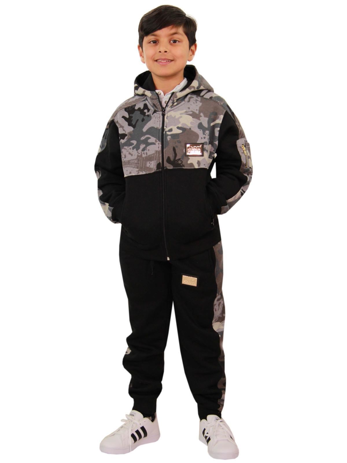 Survêtement Enfant Garçon 2 Pièces – Haut Sweat + Pantalon, 100% Polyester, Taille 5-13 Ans, Pour Sport Et Quotidien