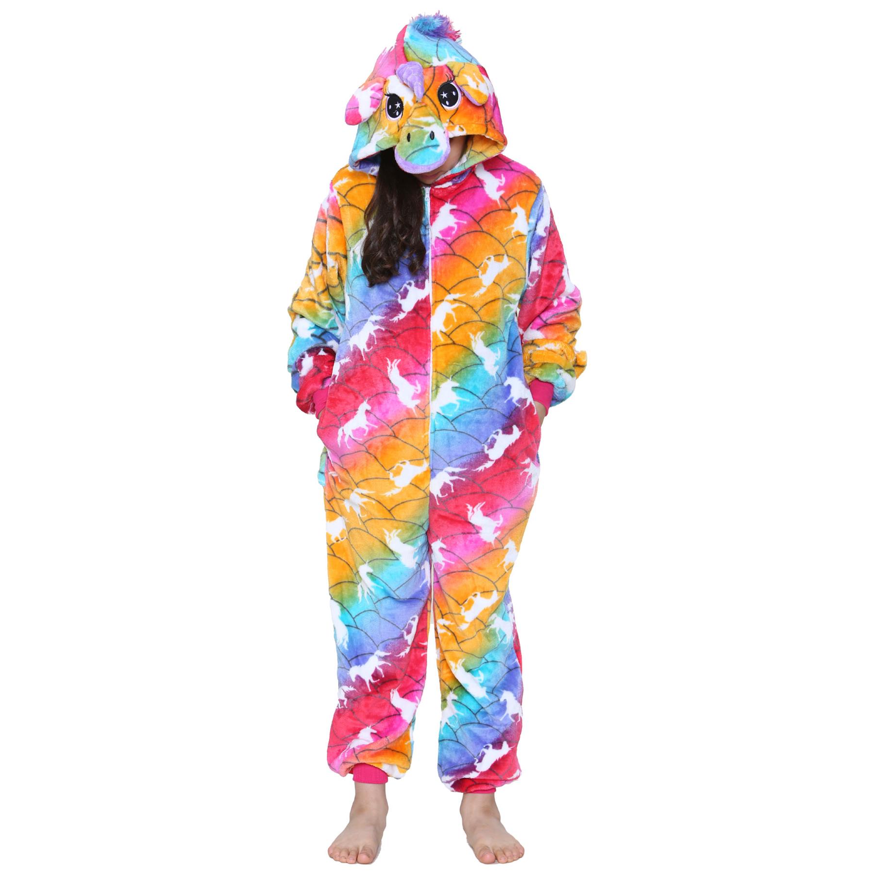 A2Z Onesie One Piece Kids Animal Pyjamas Sleepsuit Costume Girls &amp; Boys Age 5-13
