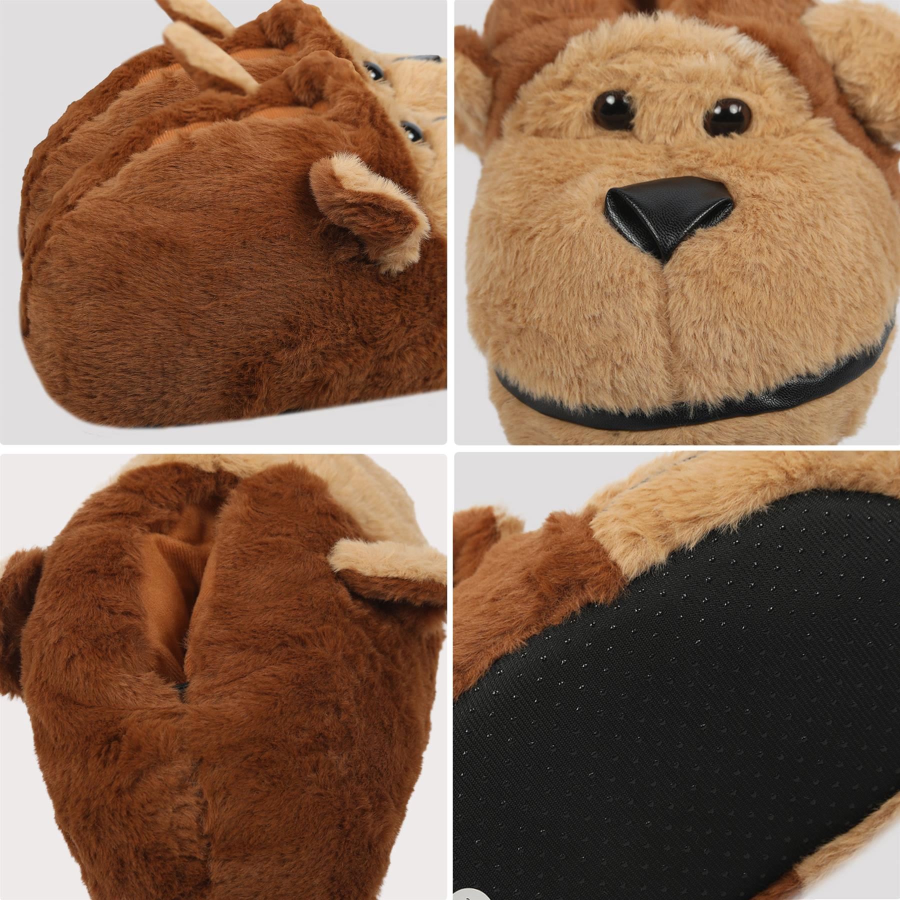 A2Z Niñas Niños Mujeres Hombres 3D Mono Animal Zapatillas Lindo Cara Interior Calzado - Imagen 7 de 8