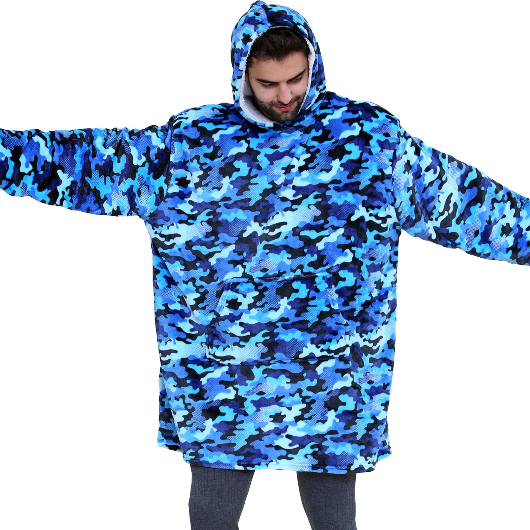 Unisex Hombres Damas Sudadera con Capucha de Gran Tamaño Animal Acurrucarse Manta Súper Suave Cálida Vellón - Imagen 12 de 104