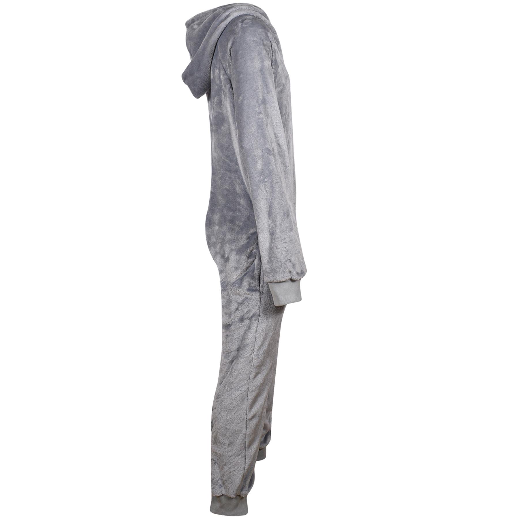 Kids Girls Boys Plain Fleece A2Z Onesie One Piece Hooded All In One Jumpsuit - Picture 15 of 27