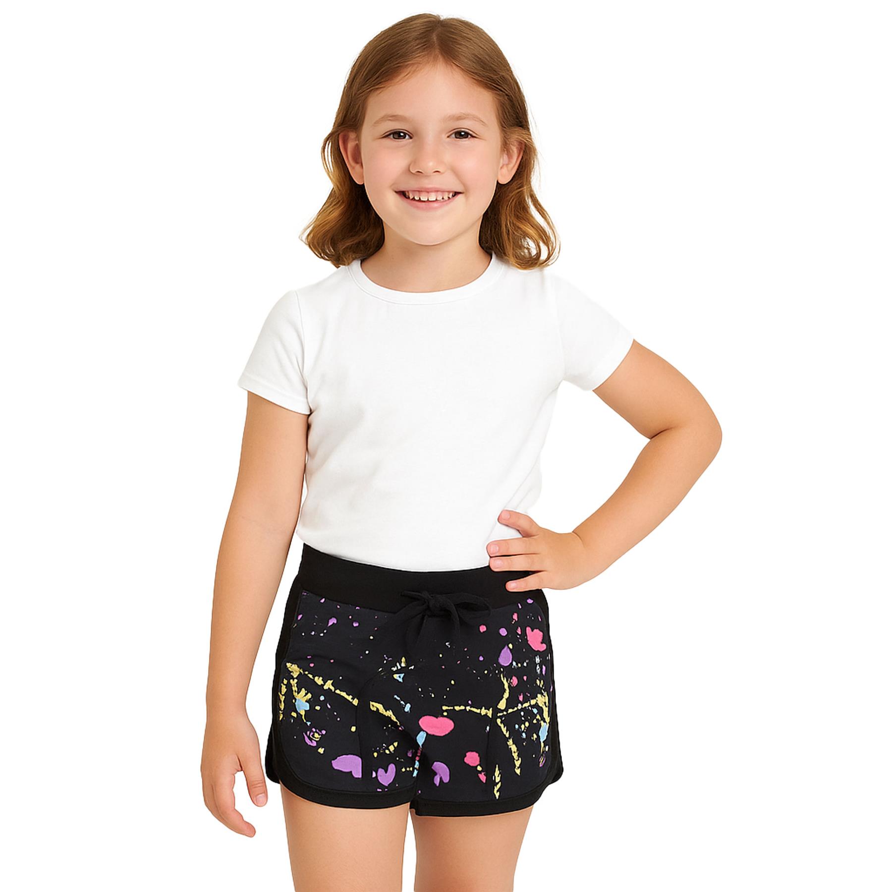 Girls Shorts 100% Cotton Dance Sports Summer Hot Short Lightweight Pants 2-13 - Picture 64 of 138