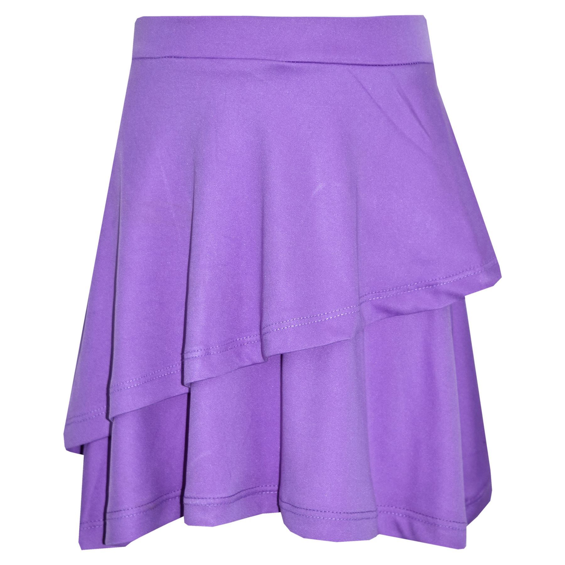 Girls Skirt Kids Plain Color Dance Double Layer Party Fashion Skirts 5
