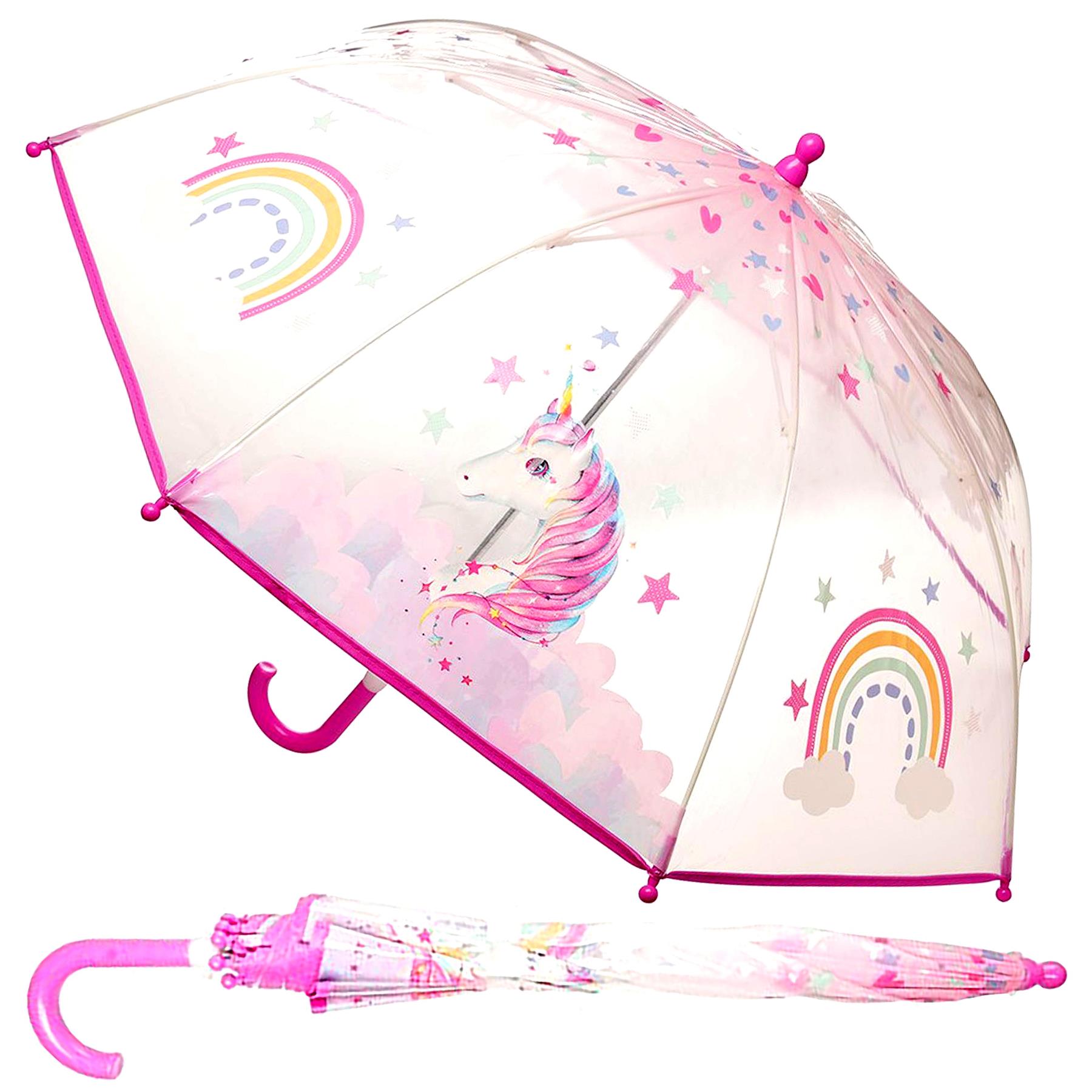 A2Z Kids POE Clear Dome Umbrella Wind and Rain Resistant Outdoor Travel Brolly - Picture 51 of 57