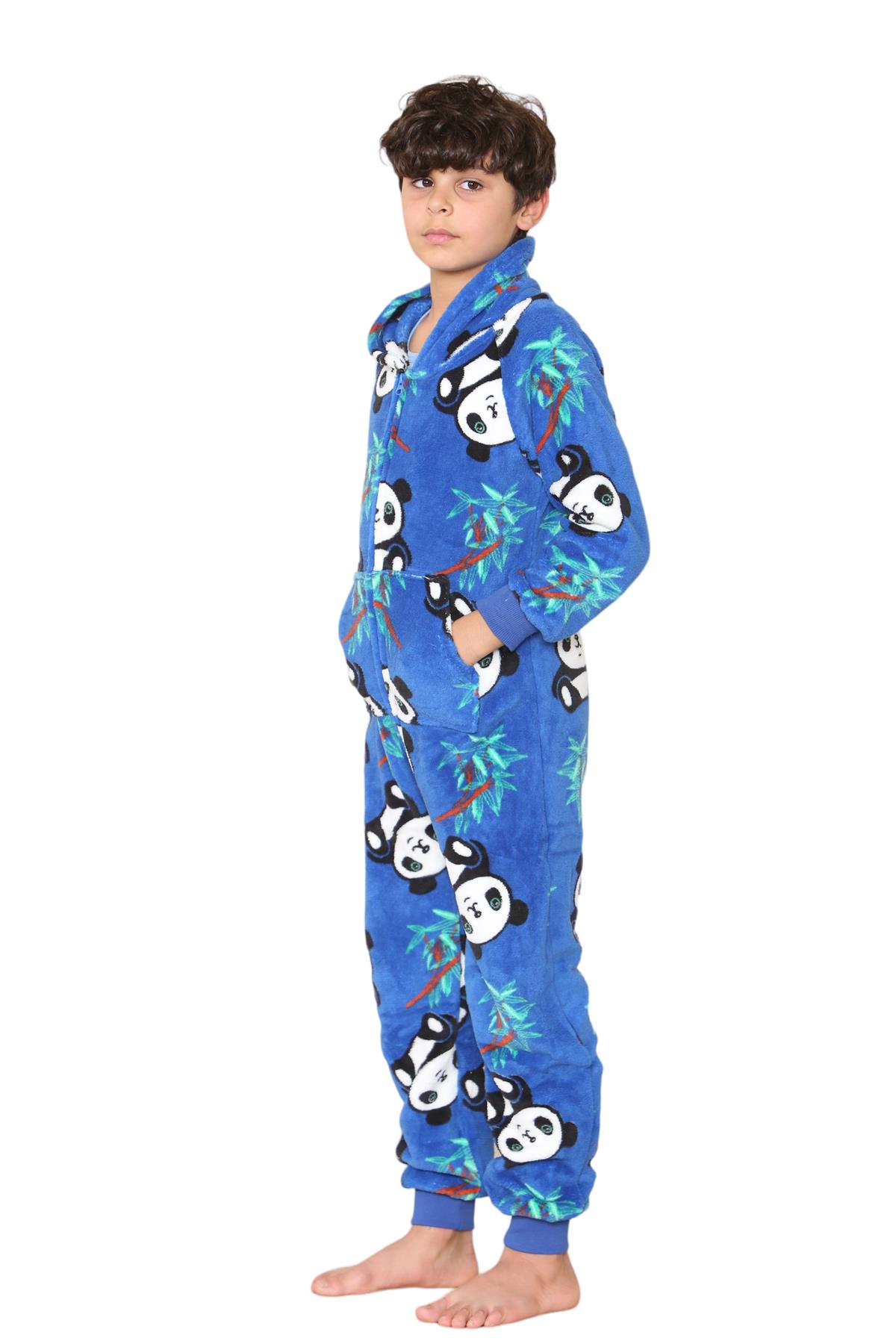A2Z Onesie One Piece Pyjama Set Panda Print for Boys and Girls Childrens - Picture 7 of 9