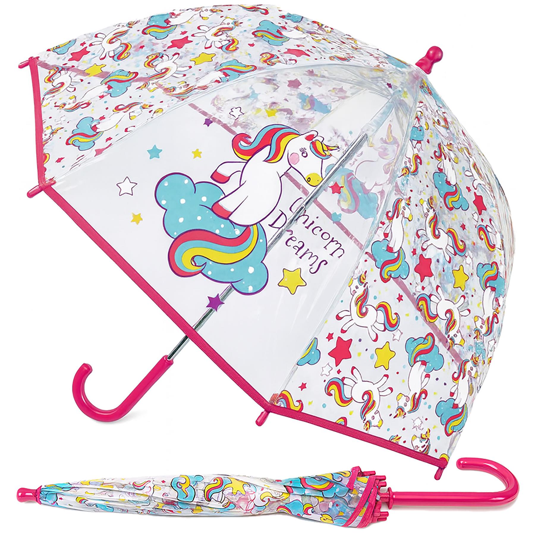 A2Z Kids POE Clear Dome Umbrella Wind and Rain Resistant Outdoor Travel Brolly - Picture 54 of 57