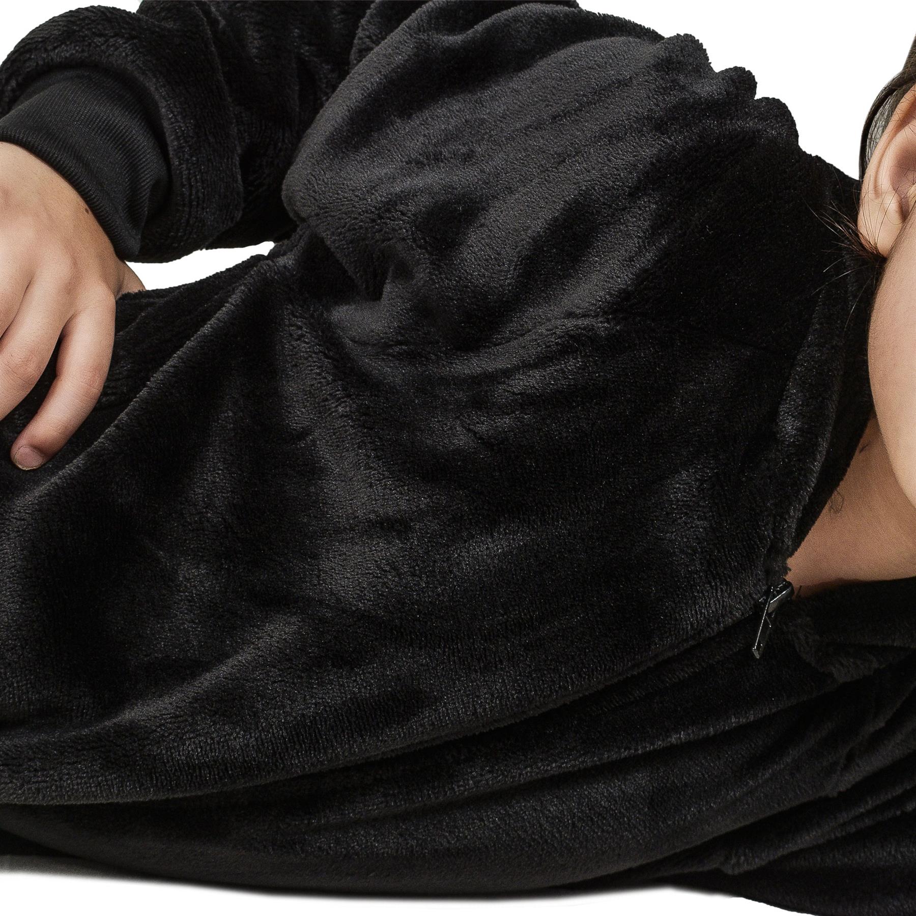 Kids Girls Boys Plain Fleece A2Z Onesie One Piece Hooded All In One Jumpsuit - Picture 7 of 27