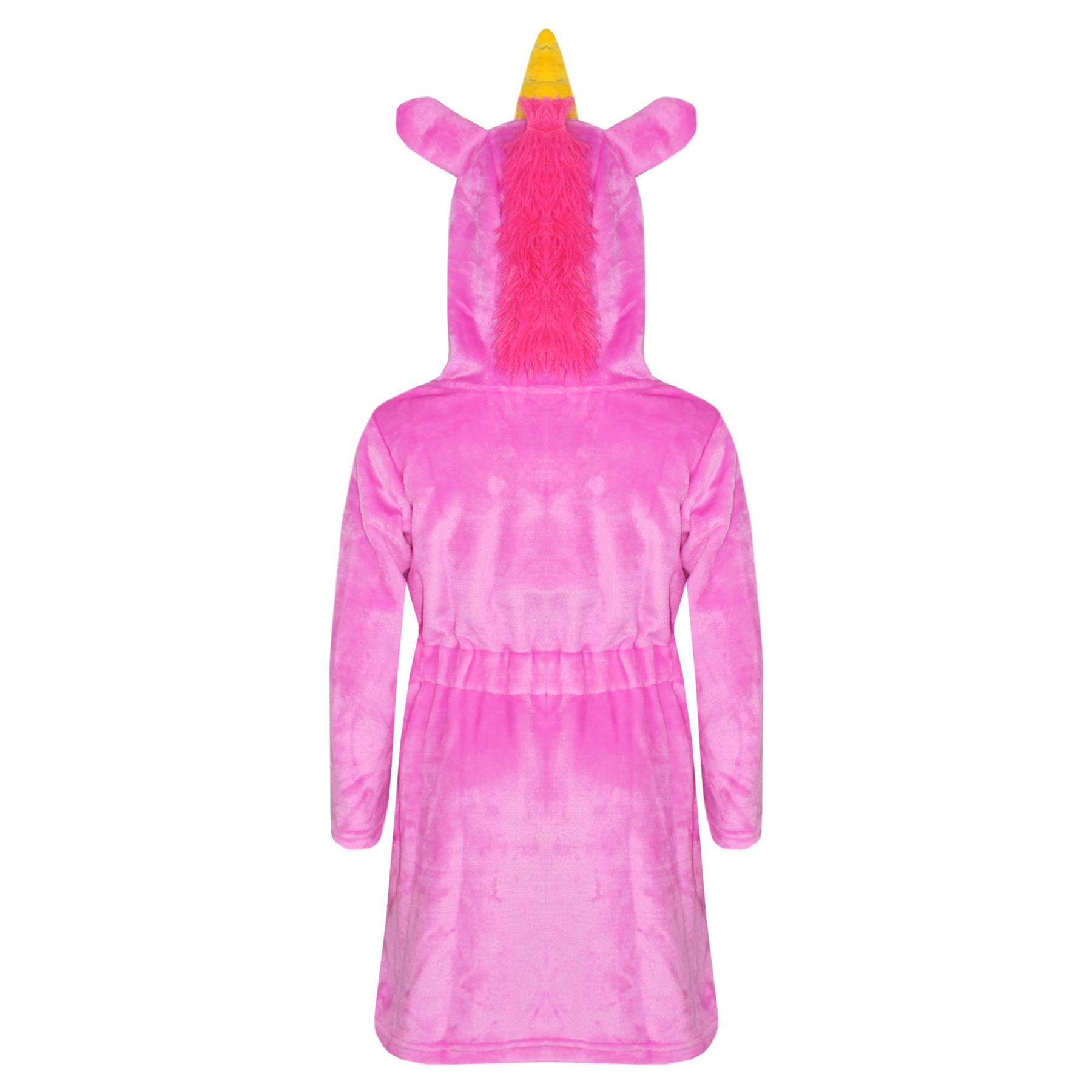 A2Z 4 Kids Super Soft 3D Animal Detail Dressing Gown Nightwear Hooded Robe 2-1 - Picture 21 of 154