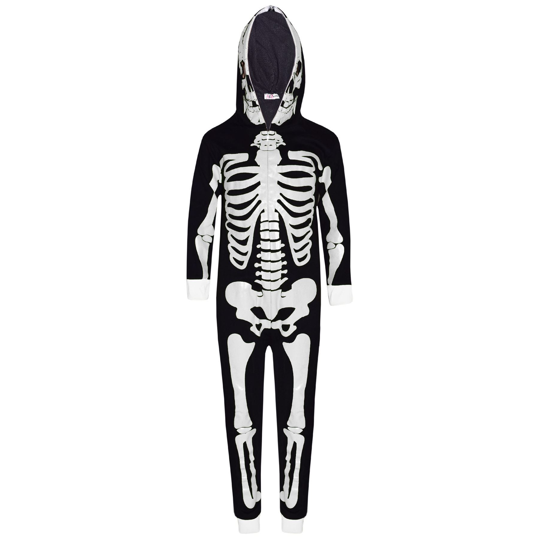 skeleton print onesie