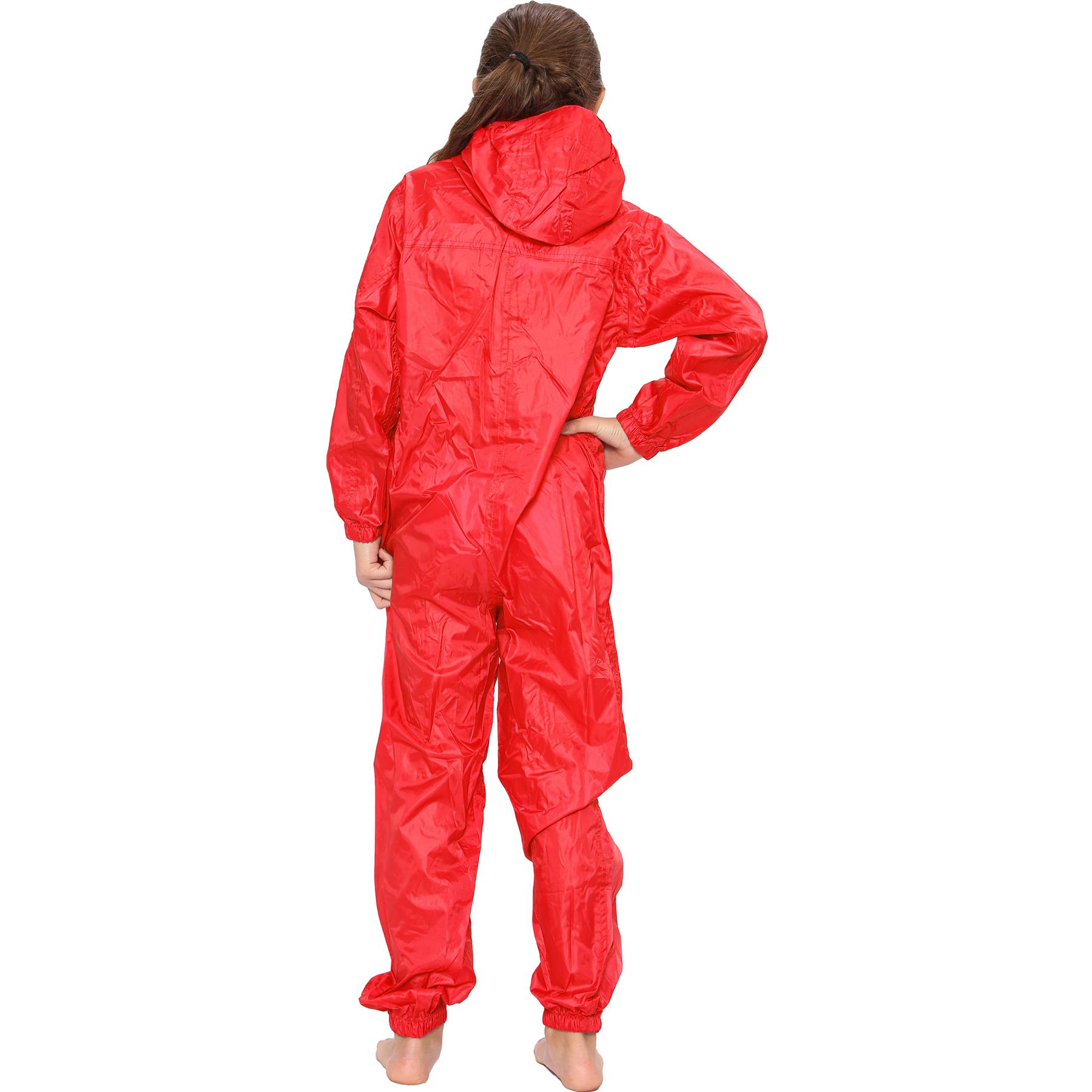 Girls Boys Raincoat Kids Puddle Suit Rainwear Waterproof Hooded Rainsuit 2-13 Yr - Picture 22 of 24