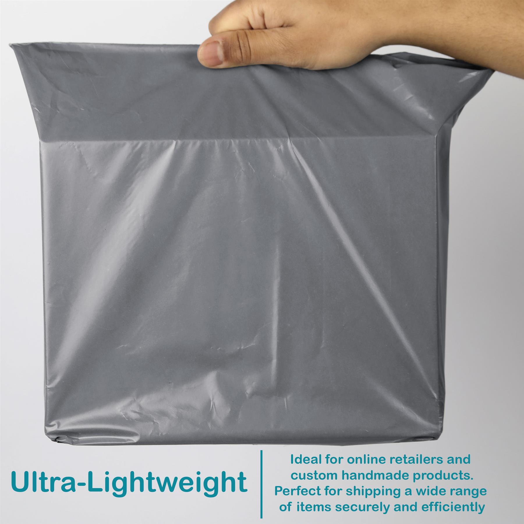 A2Z Eco-Friendly Grey Poly Mail Bag Self Seal Postal Packaging EU Safety Warning