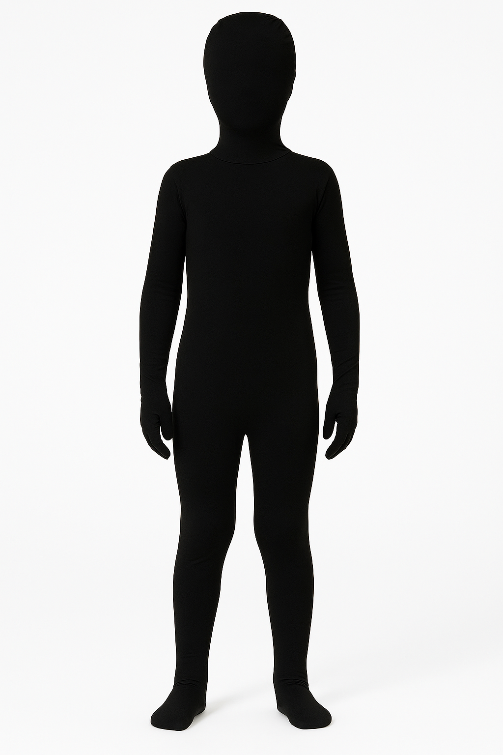 Kids Shadow Full Bodysuit Halloween Costume Scary Stretch Zentai Suit 3-14 Yrs - Picture 3 of 5