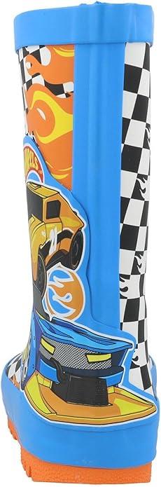 Hot Wheels Boys Wellington Boots Waterproof Kids Wellies with Non Slip Soles - Picture 6 of 7