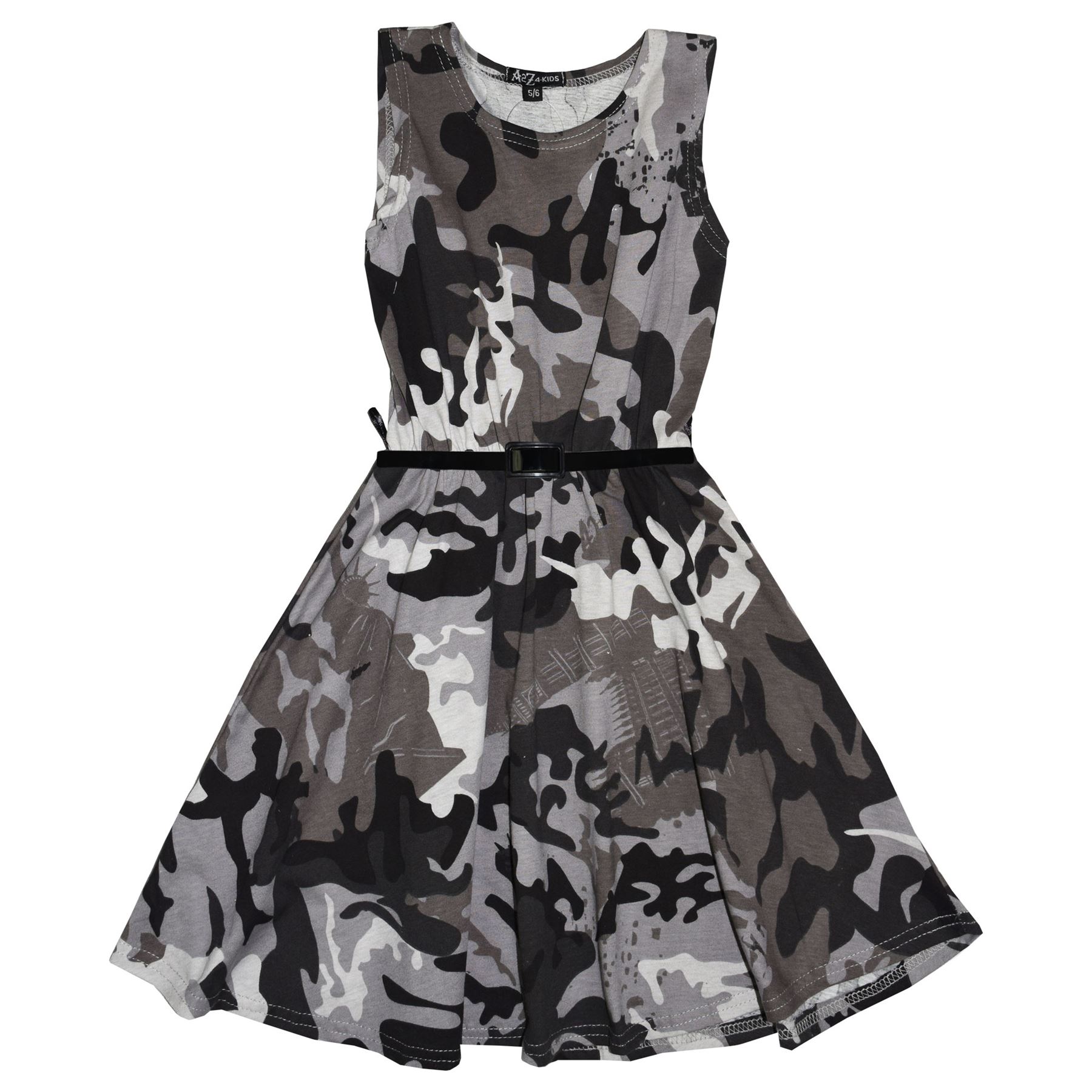 Girls Top Kids Camouflage Print Crop Top Legging Midi Dress New Age 7-13 Years - Picture 8 of 8