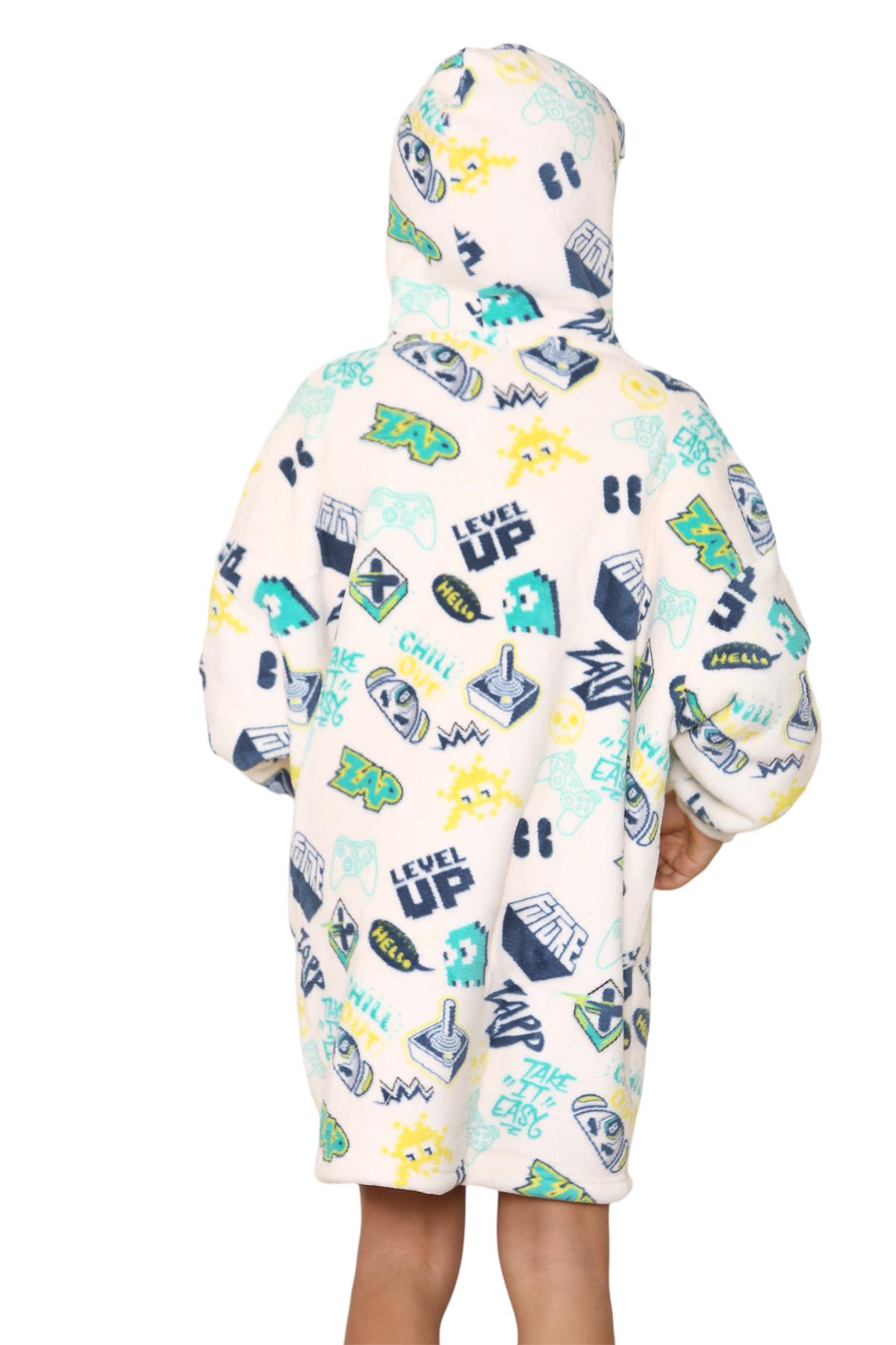 Kinder Mädchen Jungen Ultra Soft Oversized Hoodie Kuschel Plüsch Sherpa Fleece Futter - Bild 20 von 63