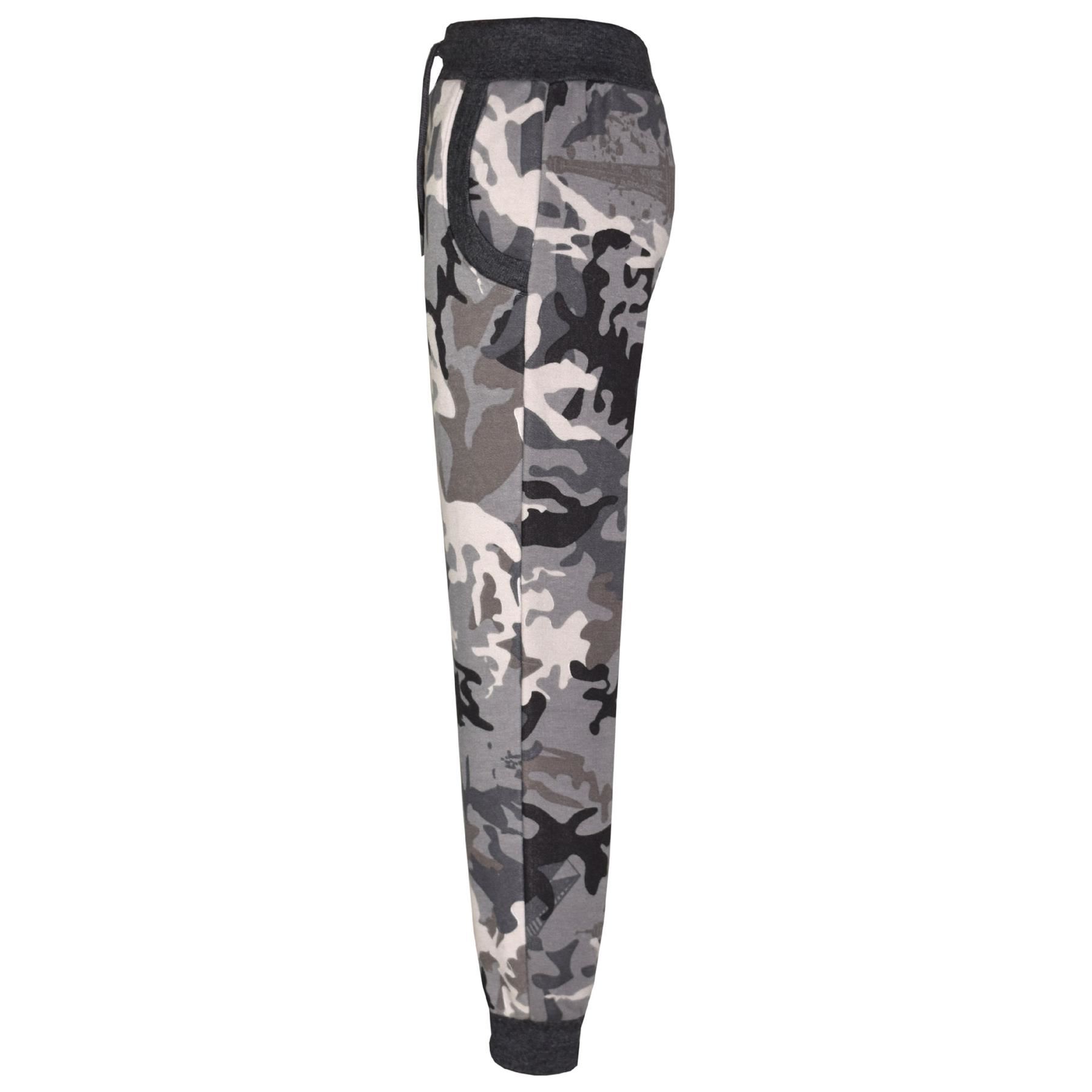 Kids Boys Girls Jogging Suit Designer Camouflage Contrast Top & Bottom Tracksuit - Picture 10 of 10