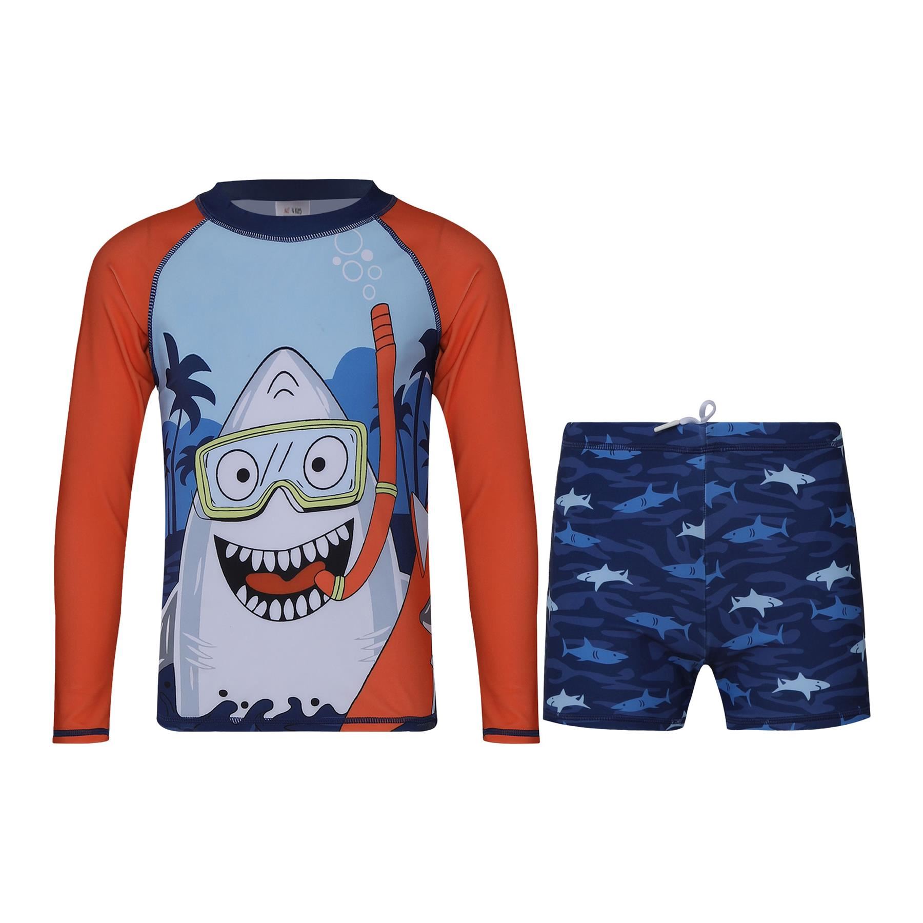 A2Z 4 Kids Boys Swimming Costume Kids Beach Bathing Swim Set Two Piece Swimsuit - Picture 10 of 79