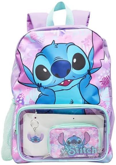 Disney Lilo And Stitch Niñas Mochila Conjunto Licencia Oficial 3 Piezas Bolso Escolar - Imagen 3 de 4