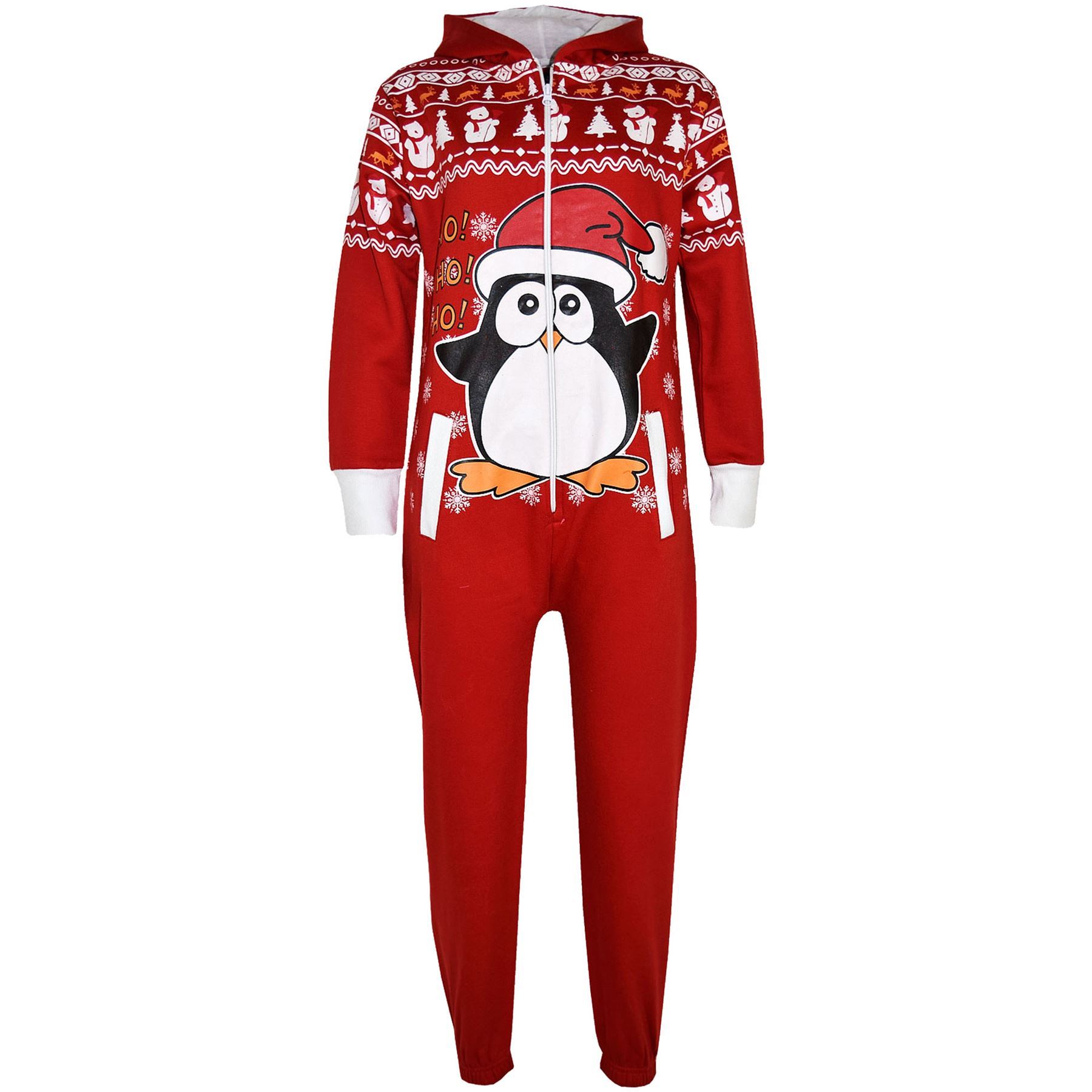 Kids Girls Boys Novelty Christmas Santa Reindeer A2Z Onesie One Piece Jumpsuit - Picture 13 of 58