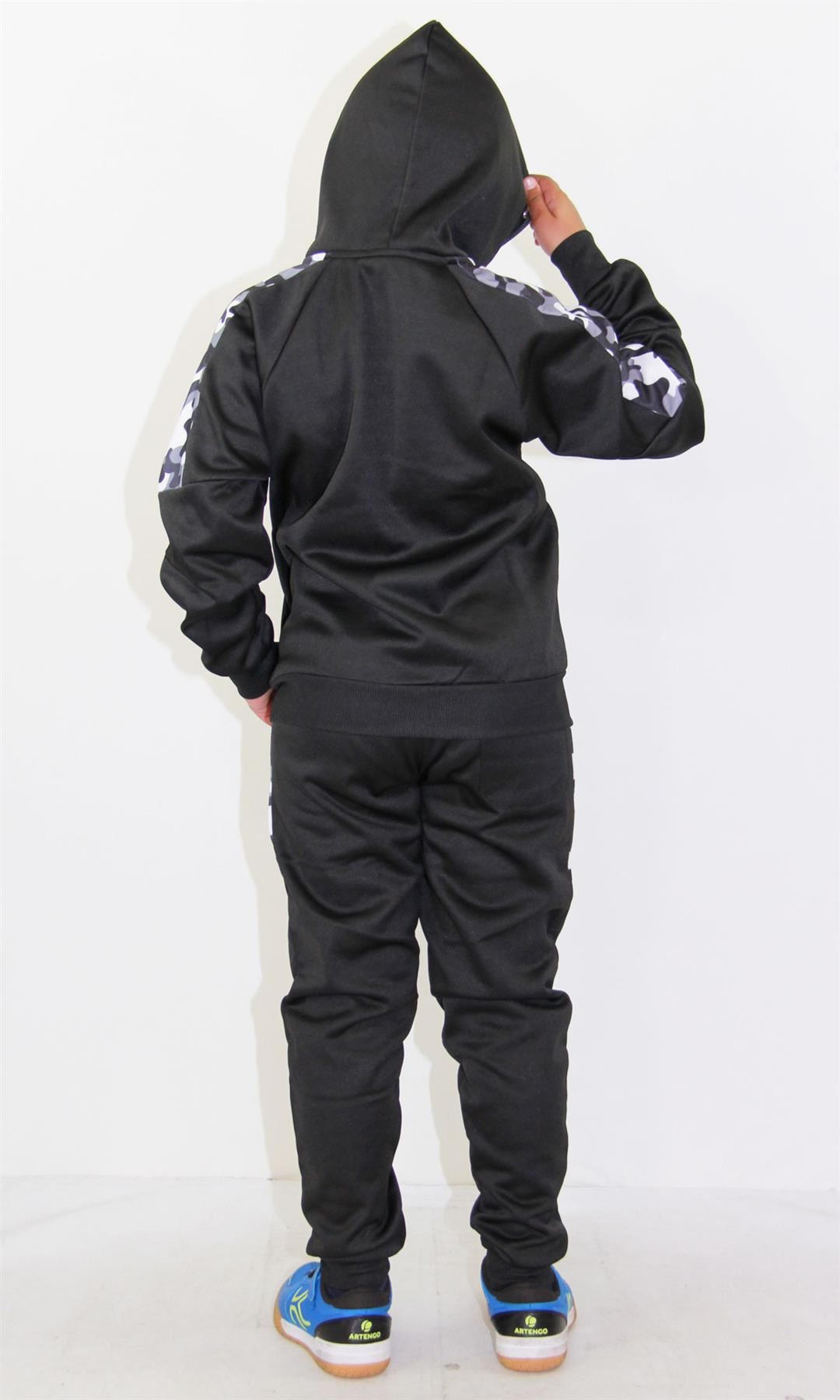 Kids Boys Girls Tracksuit Camouflage Side Panelled Hooded Top Bottom Joggingsuit | eBay